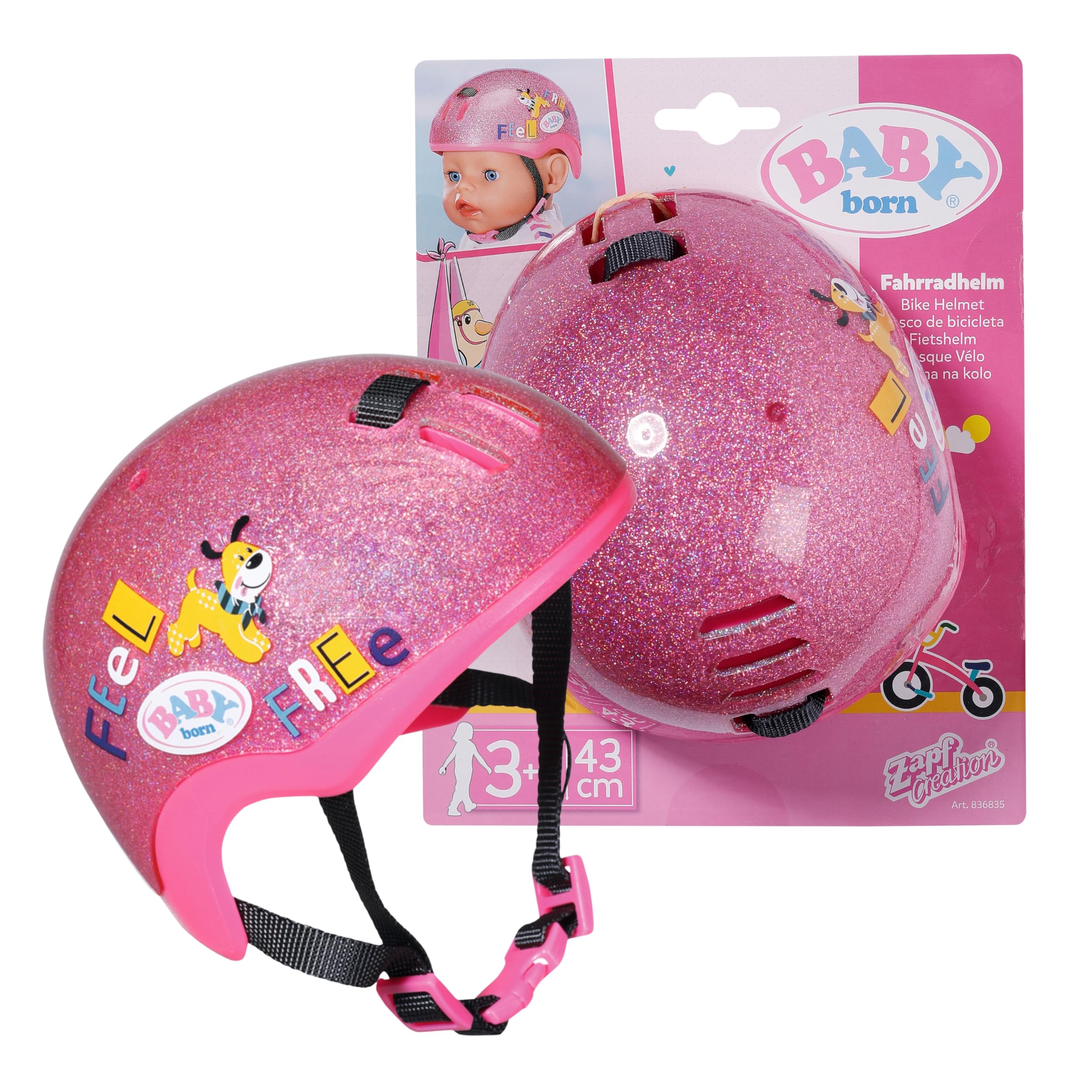 BABY born Fahrradhelm für 43 cm Puppen - Hochwertiges Puppenzubehör - Geeignet für Kinder ab 3 Jahren, Rosa Angebot bei HelloDeals