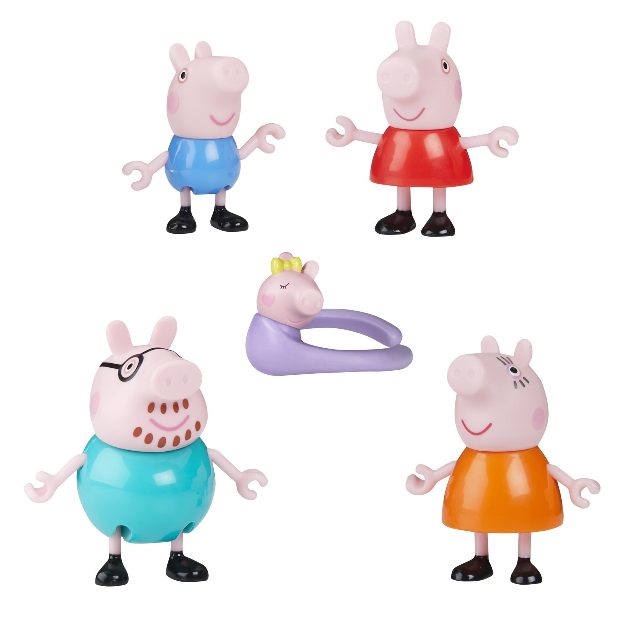 Peppa Pig Peppas fünfköpfige Familie Figurenset, Pink fünfköpfige Familie Pack Angebot bei HelloDeals