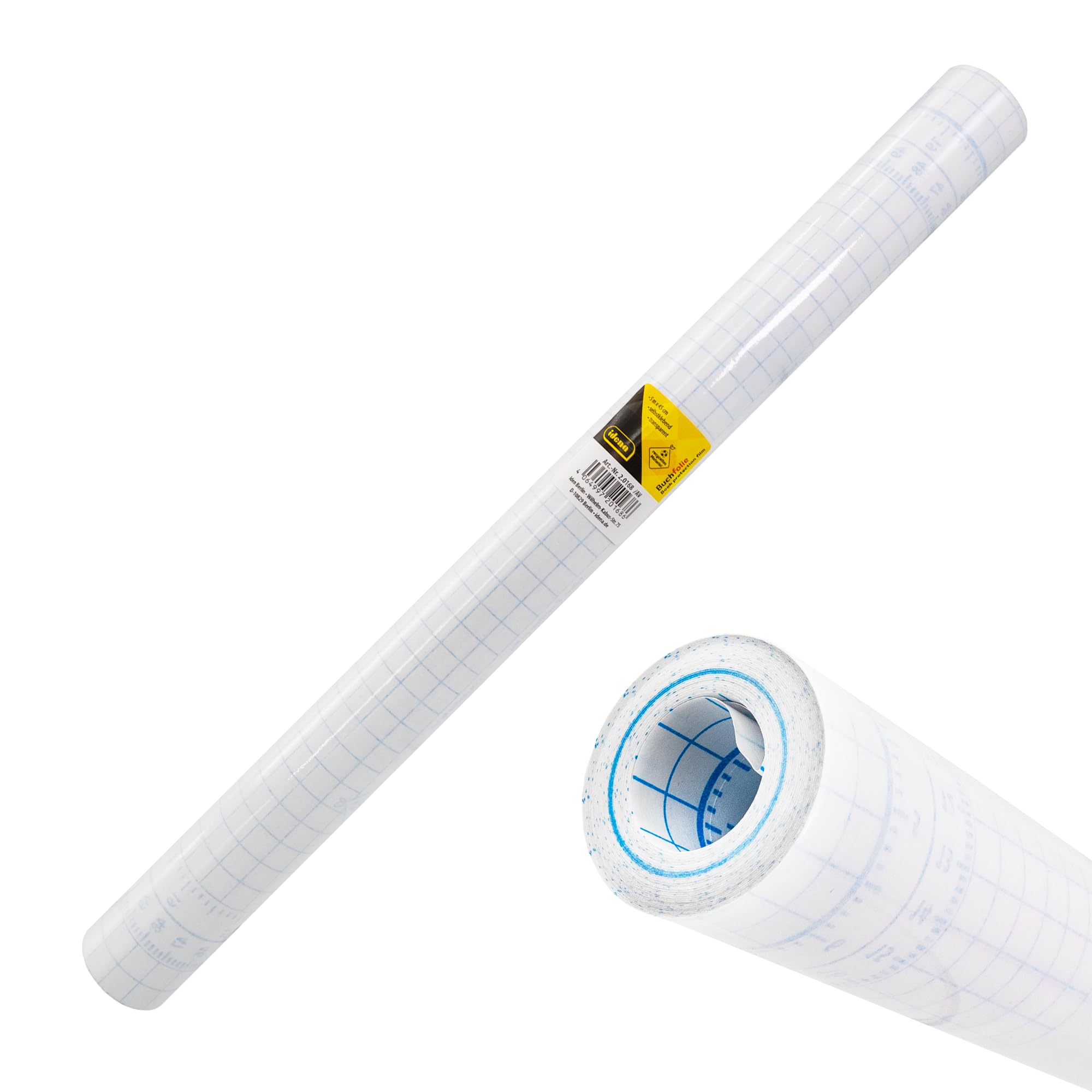 Idena 20168 - Buchfolie selbstklebend transparent, 1 Rolle 5 m x 45 cm, Buchumschlag aus Kunststoff Angebot bei HelloDeals