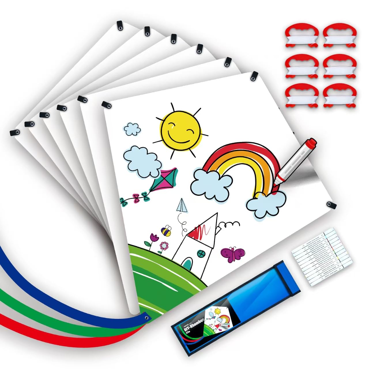 SGftre DIY Drachen Set – Drachen Für Kinder Selber Bemalen, Leicht Zu Fliegende Blank Flugdrachen Für Kinder & Erwachsene,Ideal Für Parteien & Outdoor-Aktivitäten Am Strand (inkl. Bürsten,6 Stück) Blank diamond 6 Angebot bei HelloDeals