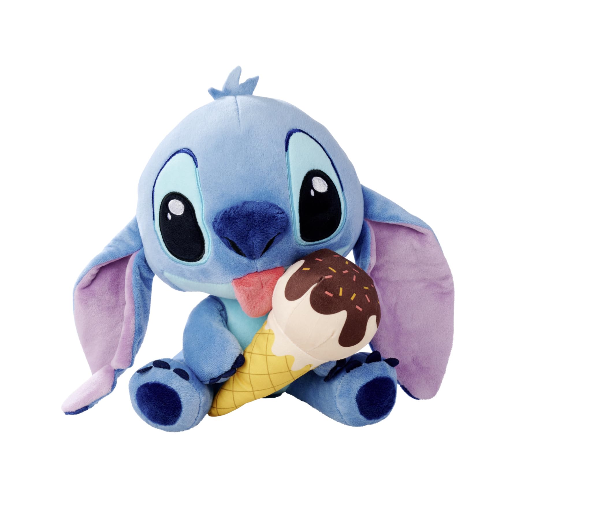 Simba Disney Stitch Kuscheltier mit Eiscreme – Plüschfigur zum Knuddeln, mit Waffel in der Hand, Sommerfeeling mit herausgestreckter Zunge, weicher Kuschelfreund, blau, 25cm, ab 0 Jahren Stitch mit Eiscreme Angebot bei HelloDeals