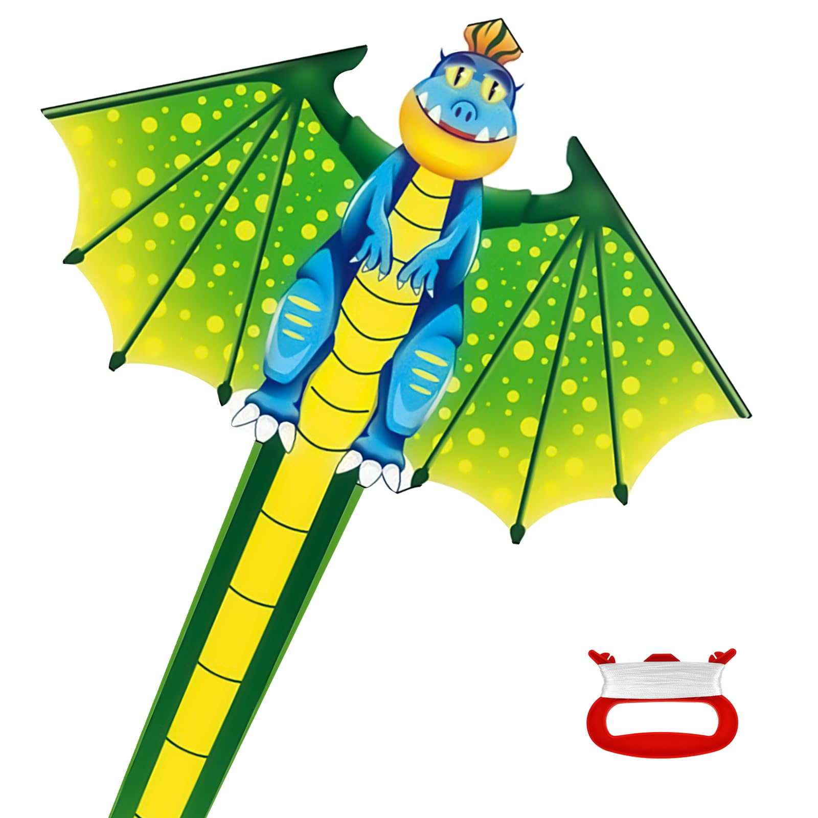 Flintronic Drachen, Drachen für Kinder und Erwachsene, Flugdrachen für Kinder, Kinder Drachen mit Langem Schwanz, Children's Kite mit 100m Drachenschnur, für Spiele und Aktivitäten im Freien Dinosaurier Angebot bei HelloDeals