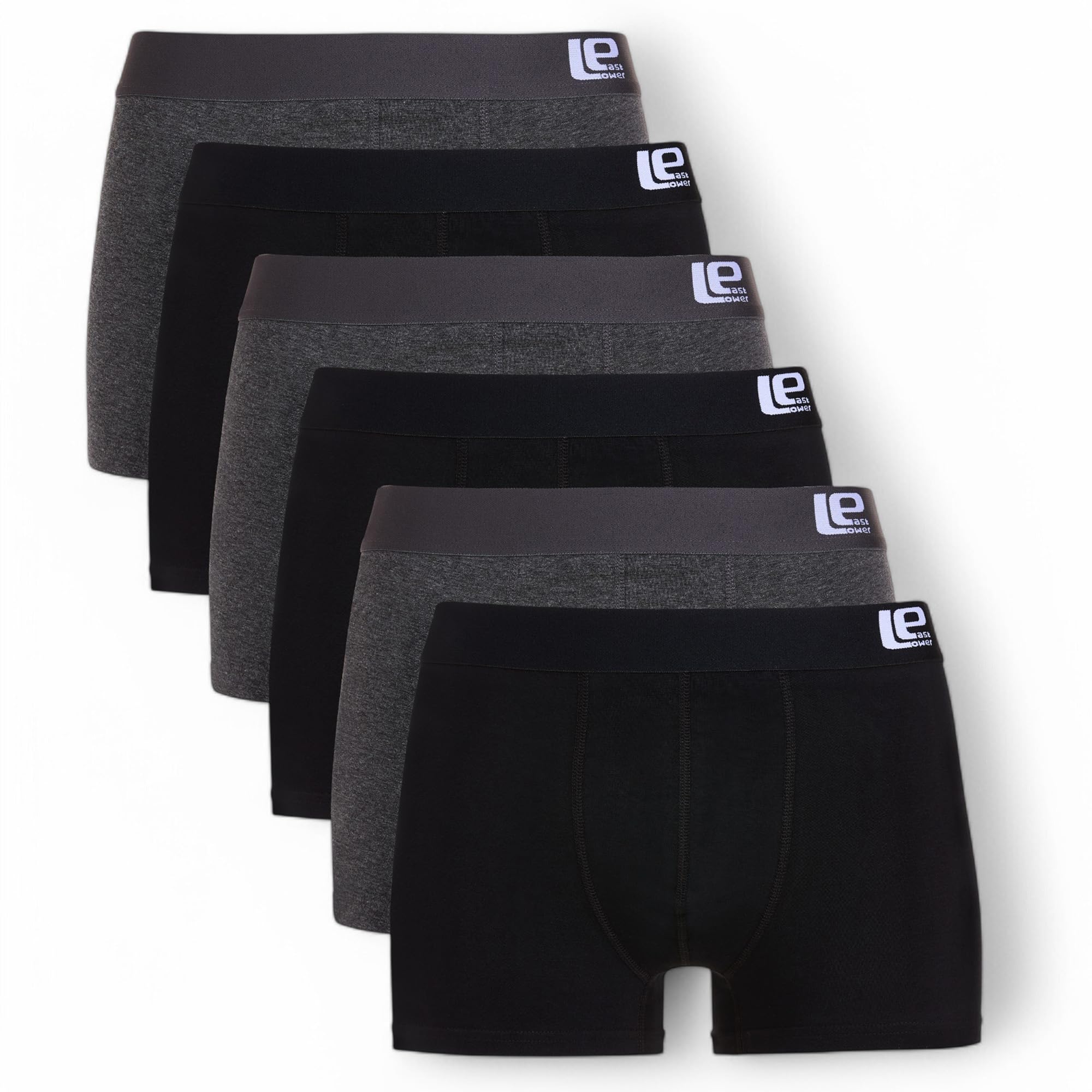 Lower East Herren Boxershorts (6er Pack) XL Black/Anthracite(6er Pack) Angebot bei HelloDeals