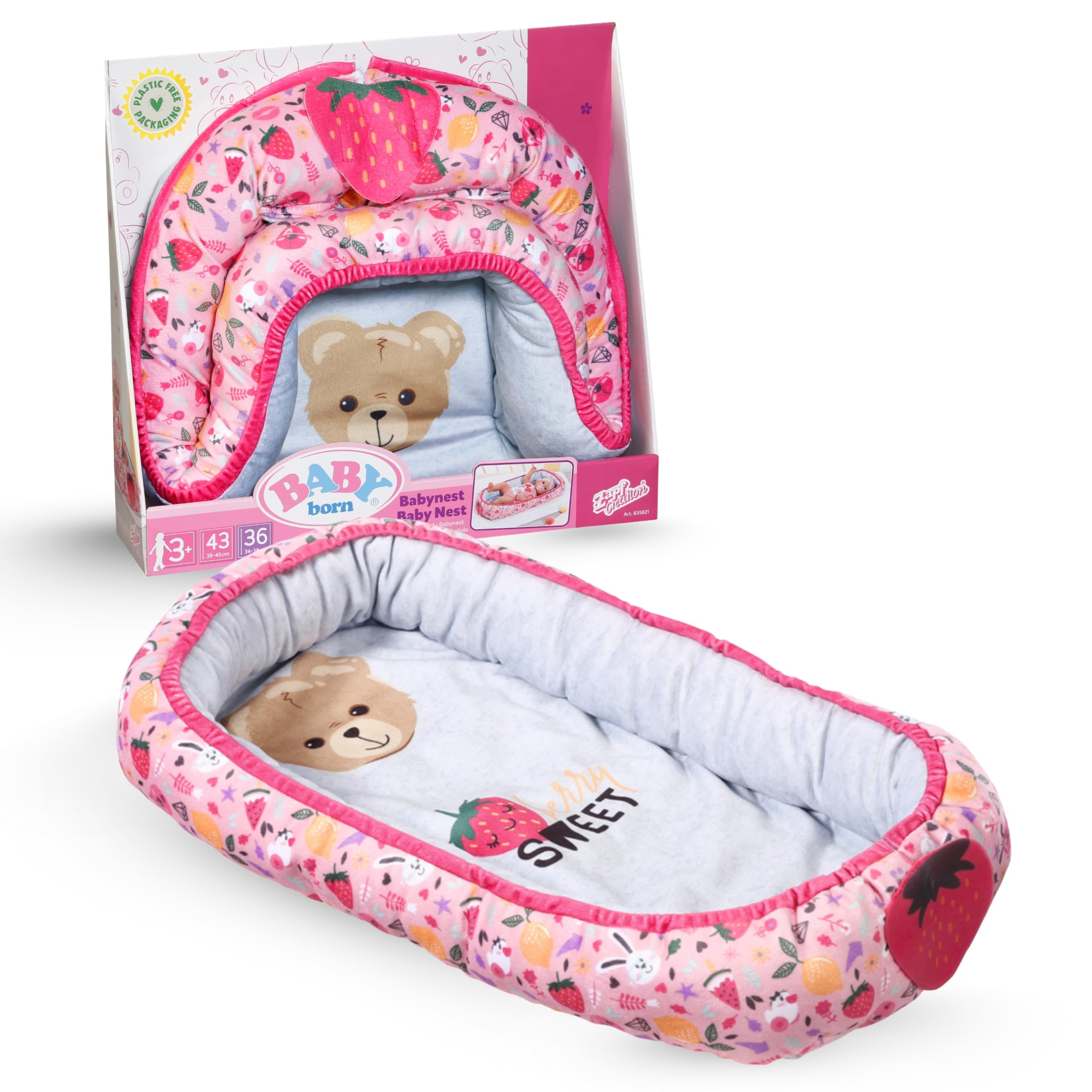 BABY born Baby Nest für 36 cm und 43 cm Puppen, 835821 Zapf Creation, Rosa Angebot bei HelloDeals
