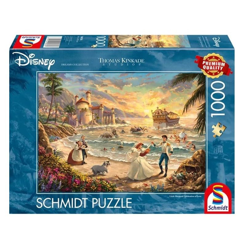 Schmidt Spiele 58036 Thomas Kinkade, Disney, Arielle, The Little Mermaid Celebration of Love, 1000 Teile Puzzle Angebot bei HelloDeals