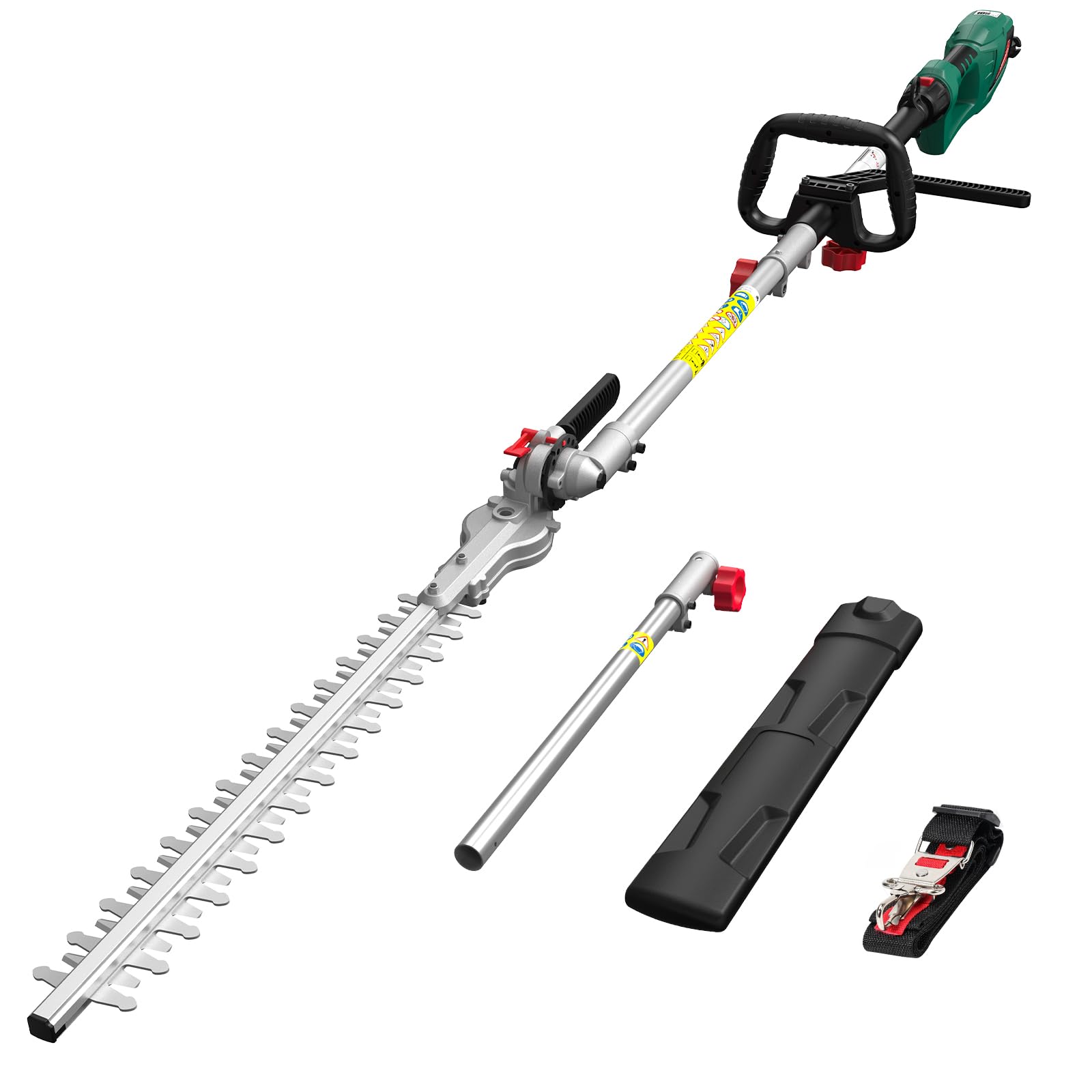 HYCHIKA Teleskopheckenscheren Elektrisch 900W, Heckenschere Teleskop-Astschere, Power Hedge Trimmer, Hochentaster 200-250 cm Verstellbare Reichweite, Schwenkbarer Kettensägenstab für Hof & Garten Angebot bei HelloDeals