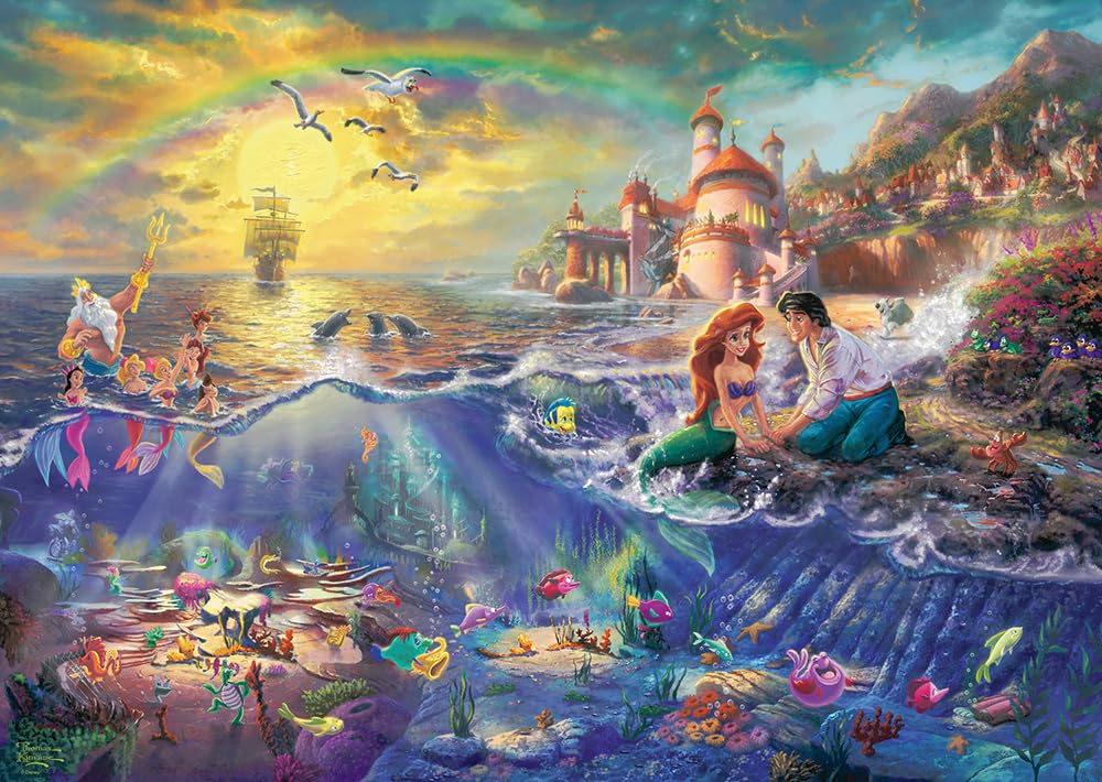 Schmidt Spiele 59479 Thomas Kinkade, Disney, Kleine Meerjungfrau, Arielle, 1000 Teile, Meerkleurig Single Angebot bei HelloDeals