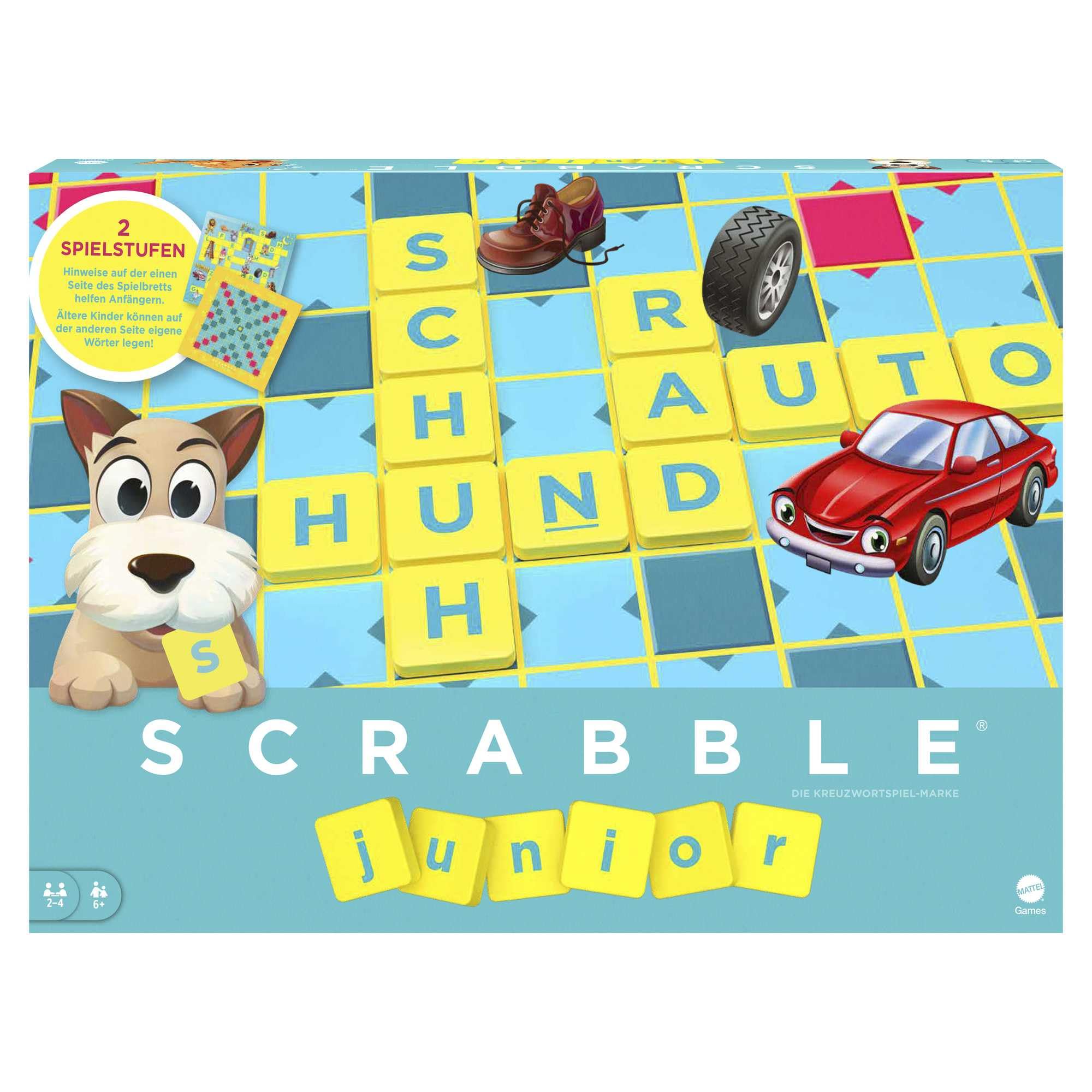 Mattel Games Scrabble Junior Wörterspiel und Kinderspiel, Kinderspiele Brettspiele geeignet für 2 - 4 Kinder ab 6 Jahren, Design kann variieren, Deutsche Version, Y9670 Deutschland Multi Angebot bei HelloDeals