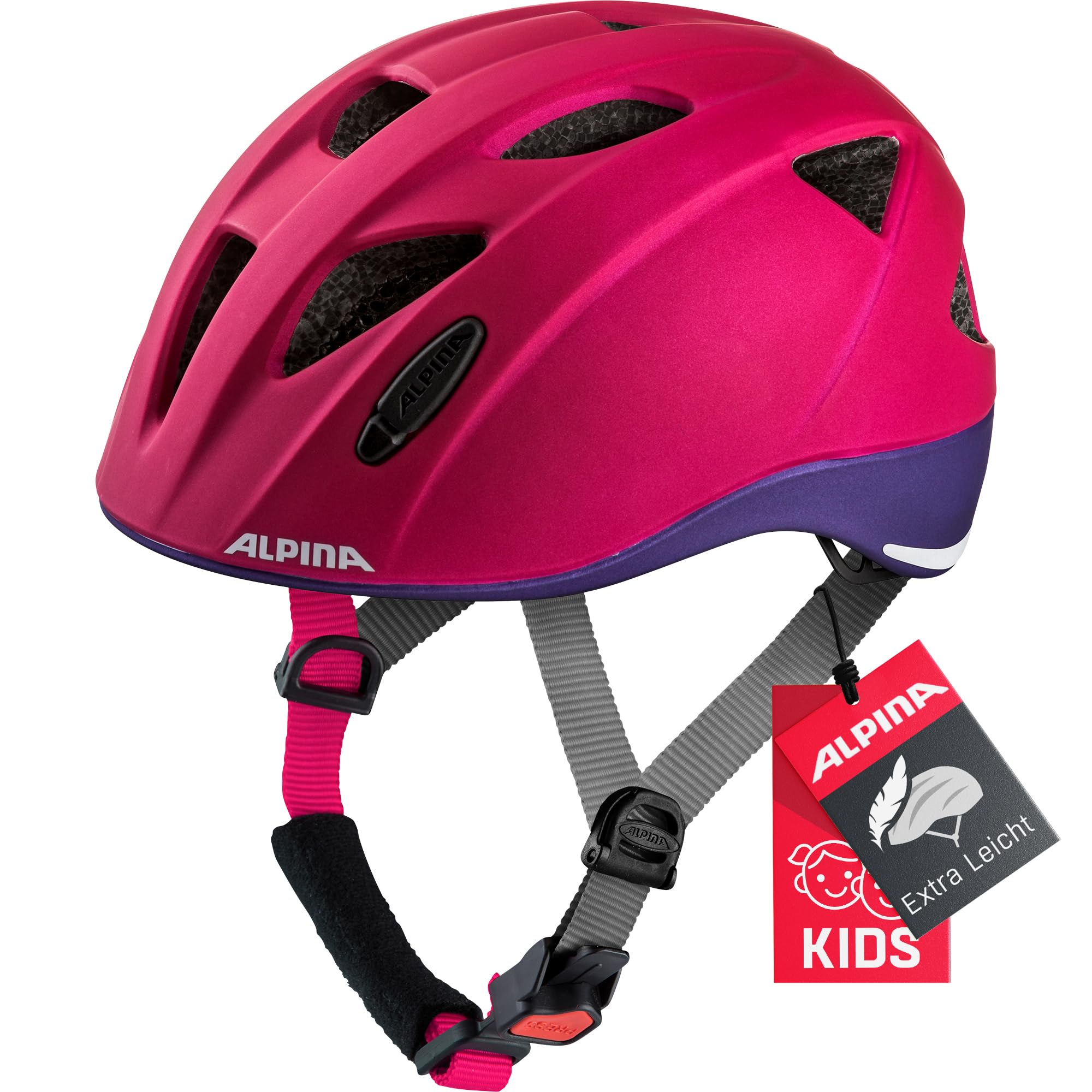 ALPINA XIMO L.E. - Leichter, Sicherer & Bruchfester Fahrradhelm Mit Optionalen LED-Licht Für Kinder deeprose-violet matt 49-54 cm Angebot bei HelloDeals
