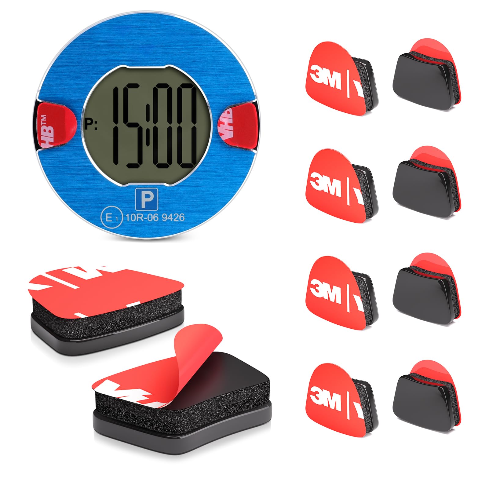 FIXCHORD 3M VHB 5952 8 Stück Ersatz Klebepads Kompatibel mit OOONO PARK P-DISC NO1, NO2, NO3, CO-DRIVER NO2, Klebepad für elektronische Parkscheiben, Parkuhrpad für Windschutzscheiben Angebot bei HelloDeals