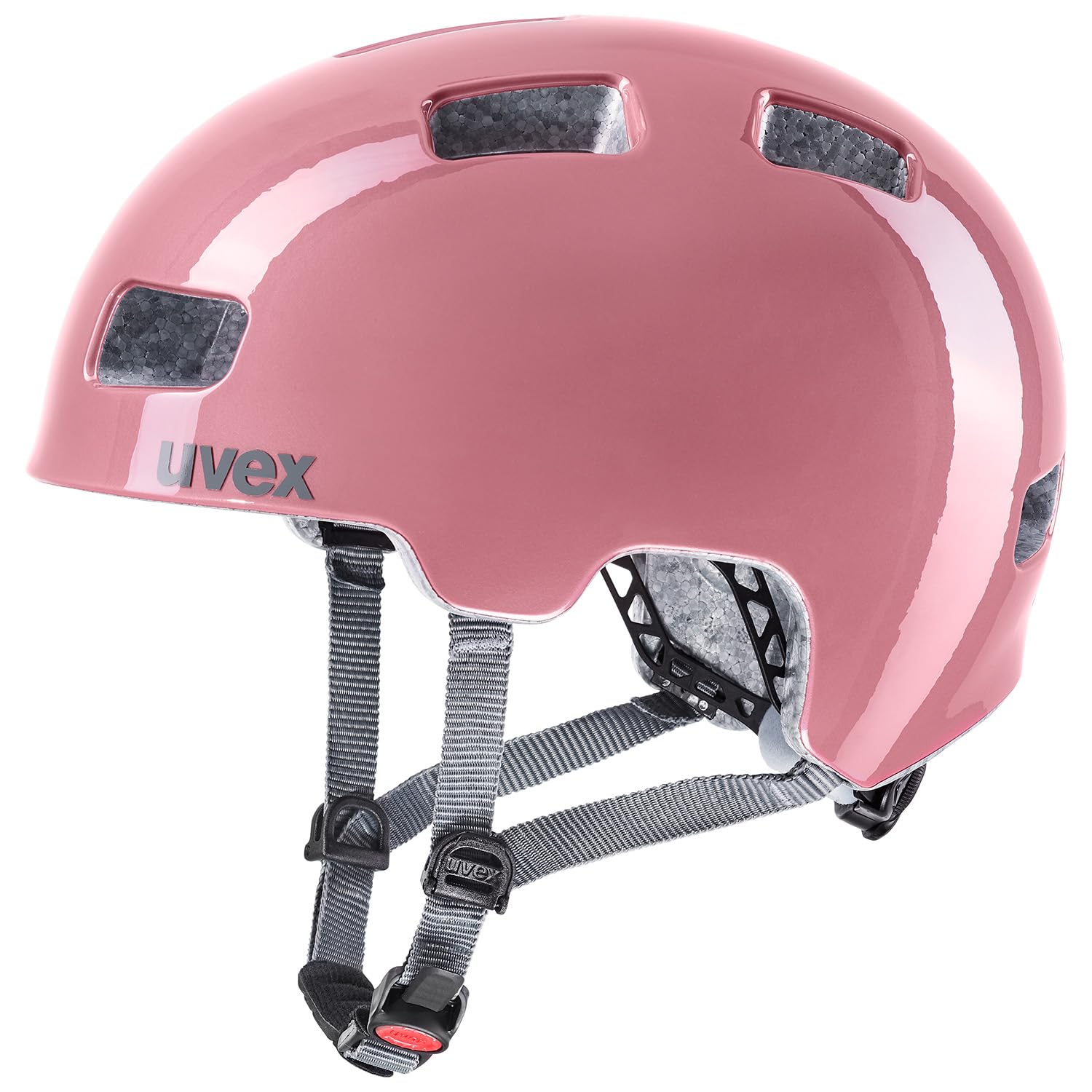 uvex hlmt 4 - Leichter Fahrradhelm für Kinder - individuelle Größenanpassung - waschbare Innenausstattung Gen 2 rosé - grey 51-55 cm Angebot bei HelloDeals