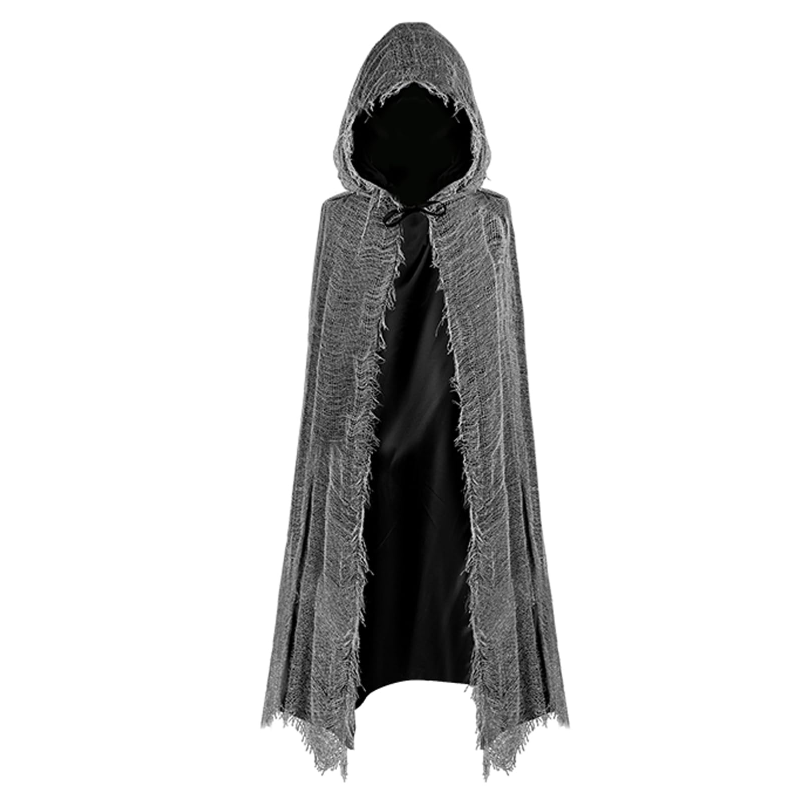 Gruselig Umhang mit Kapuze,120cm Halloween Geister Sensenmann Kostüm Kinder Mittel Umhange Satin Cape Schwarzer Halloween Umhang Kinder Outfit Grim Reaper Costume Jungen Mädchen Halloween Kostüm S-120 cm Angebot bei HelloDeals