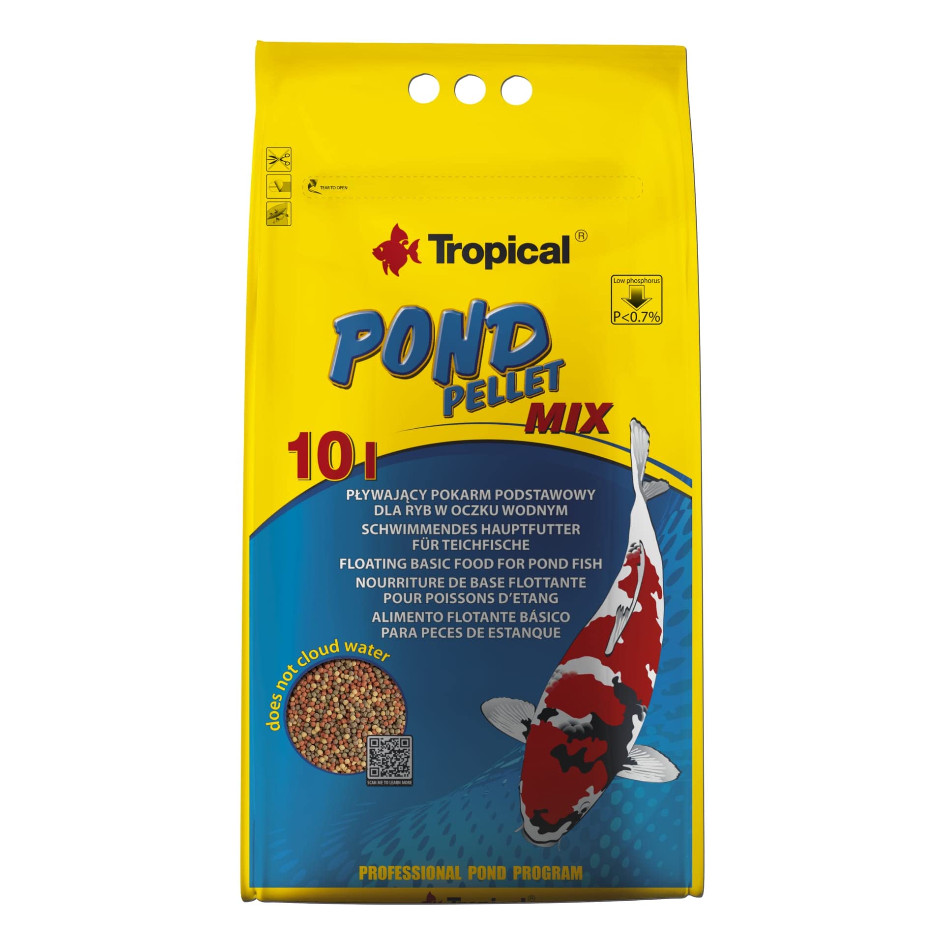 Pond Pellet Mix 10L / 1300g - Fischfutter für alle Teichfische, Schwimmendes Teichfischfutter-Pellets für Goldfische, Koi und alle Kaltwasserfische Meeresfrüchte 1.3 kg (1er Pack) Angebot bei HelloDeals