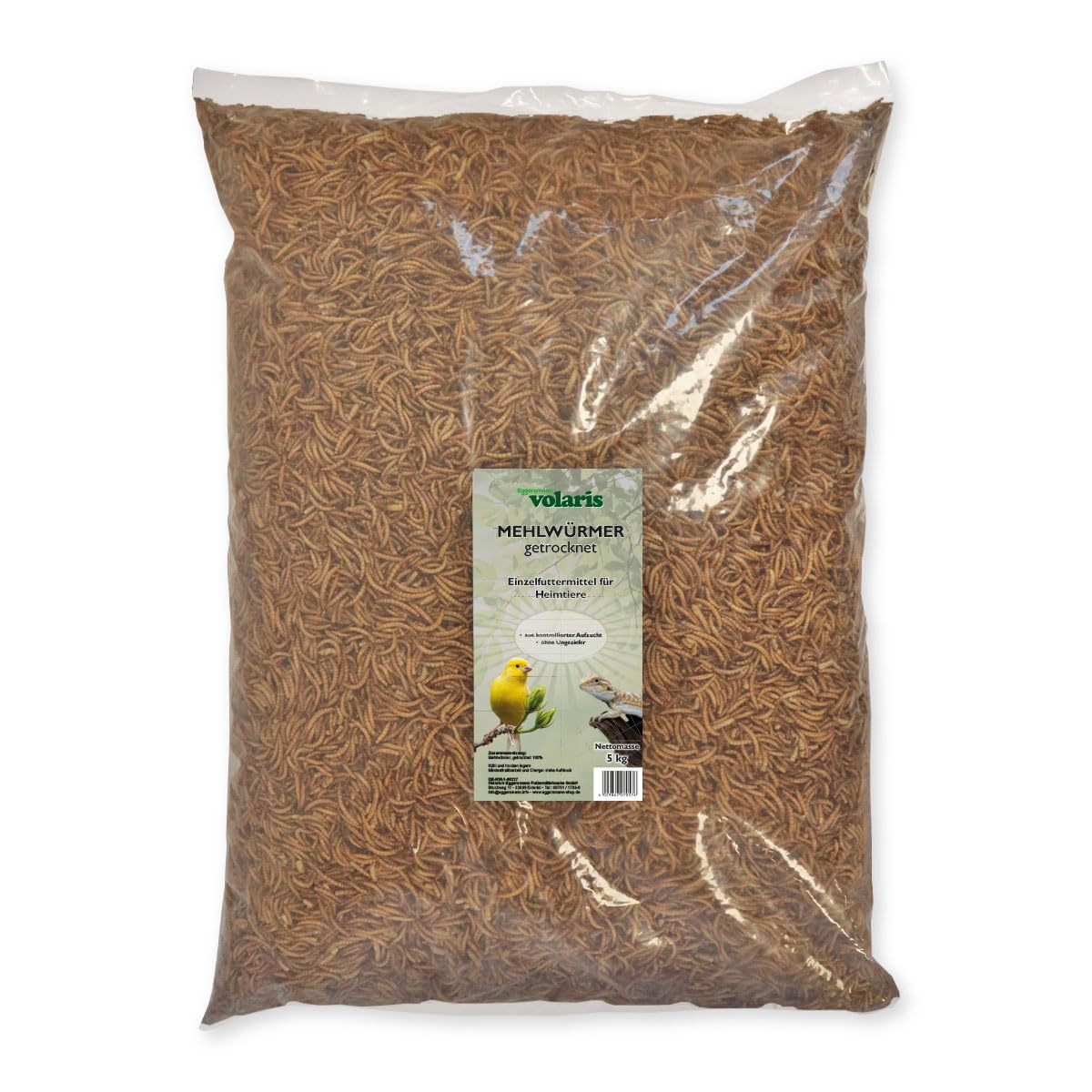 Eggersmann volaris Mehlwürmer getrocknet 5kg – Wildvogelfutter proteinreich & natürlich – Getrocknete Mehlwürmer ideal für Wildvögel, Hühner & andere Heimtiere – Vogelfutter frei von Pestiziden 5 kg (1er Pack) Angebot bei HelloDeals