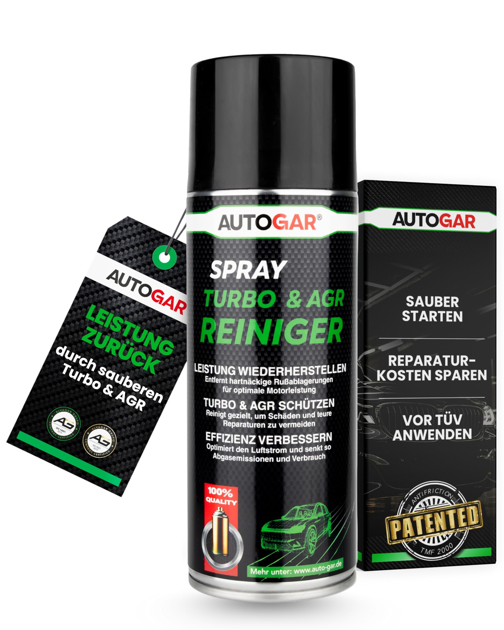 AUTOGAR® Turbo & AGR Reiniger Spray 400ml - Entfernt Ruß, Ölkohle & Ablagerungen - Für Turbo, Ansaugtrakt & AGR-Ventil - Diesel-Spezialspray für mehr Leistung & weniger Verbrauch Angebot bei HelloDeals