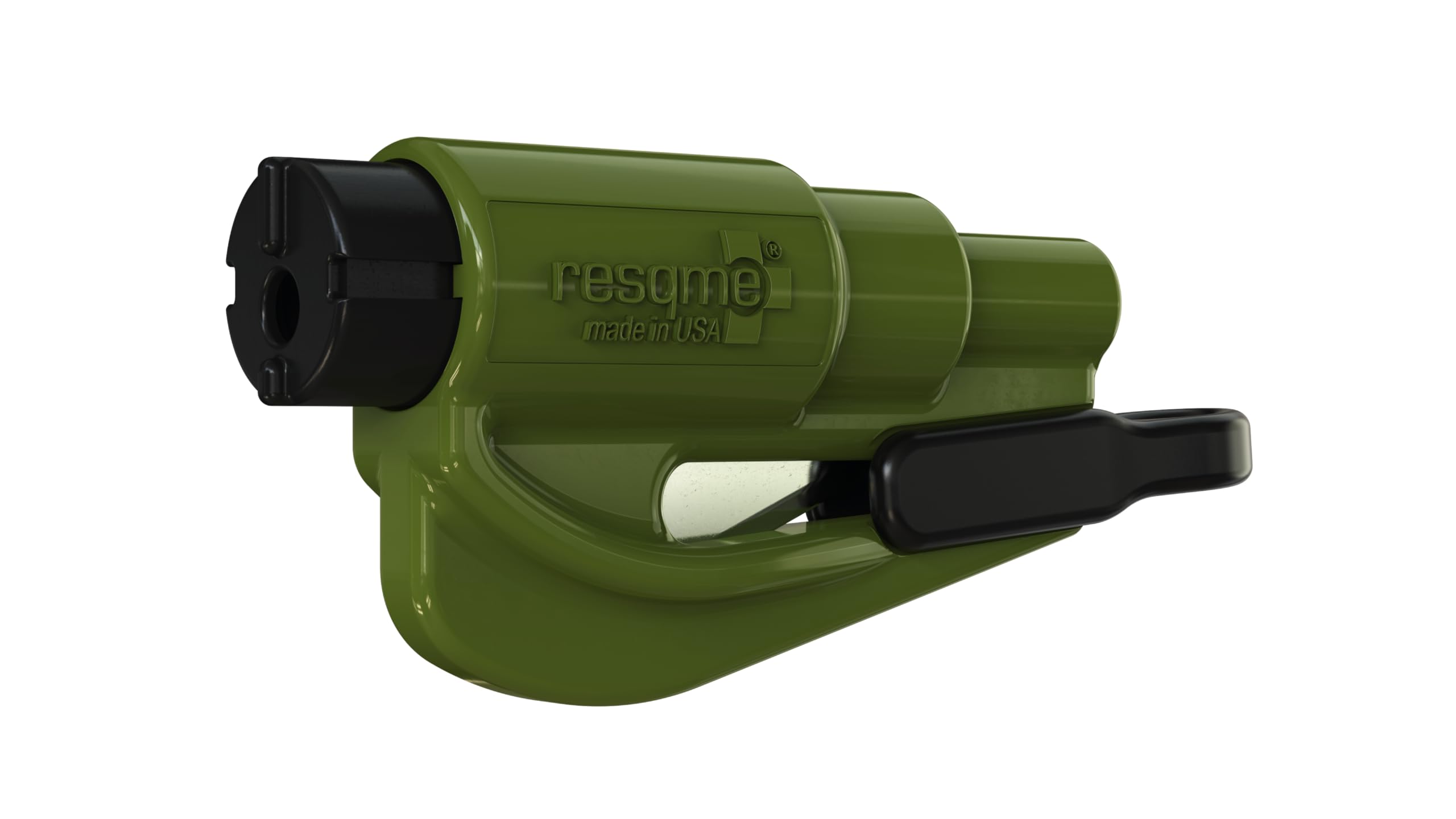 resqme Das Original-Notfall-Schlüsselanhänger-Auto-Fluchtwerkzeug, 2-in-1-Sicherheitsgurtschneider und Fensterbrecher, Armeegrün – kompakter Notfallhammer Angebot bei HelloDeals