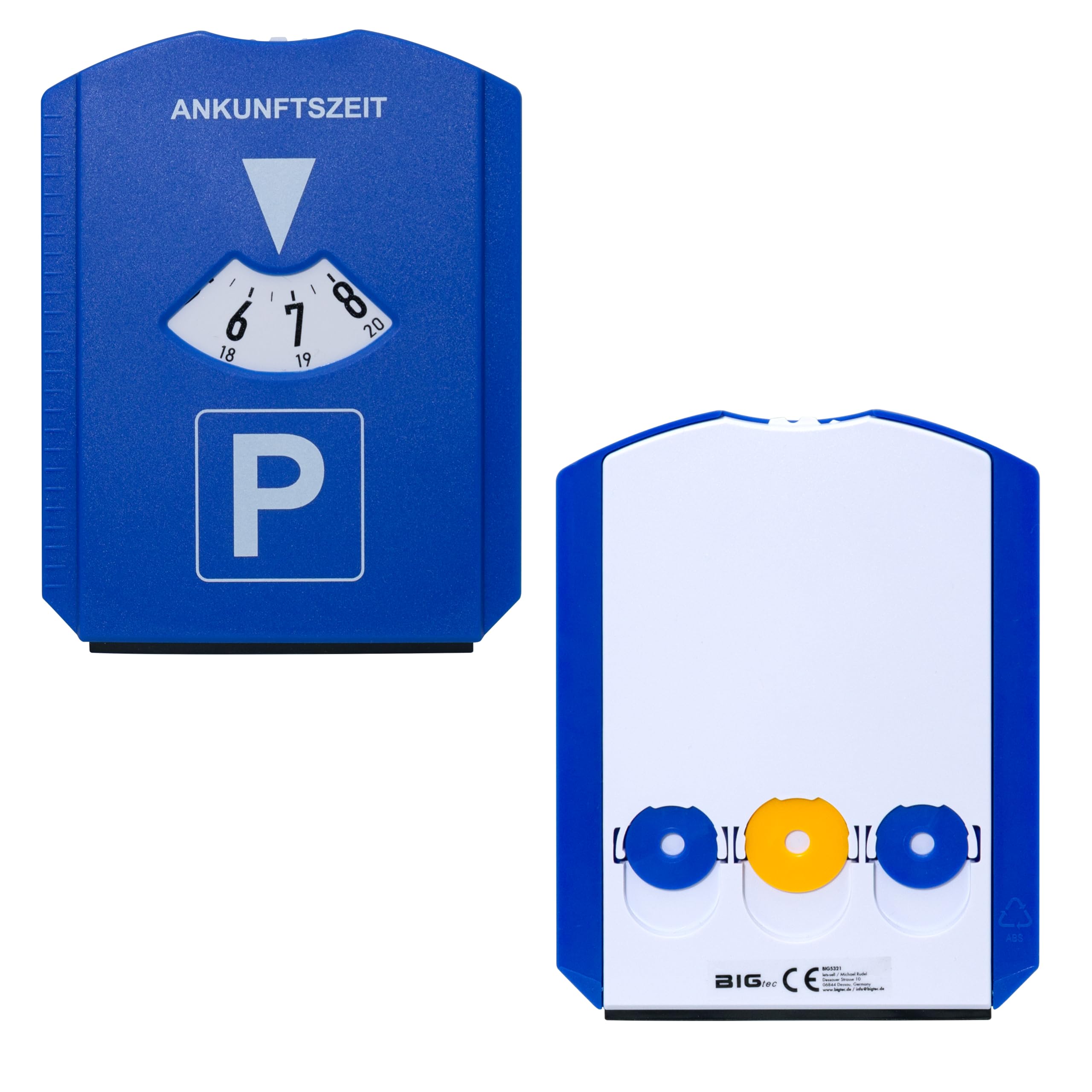 BIGtec Parkscheibe Auto Parkuhr mit Eiskratzer Schreibenkratzer 3 x Einkaufswagenchip Gummilippe Einkaufschip Schneekratzer PKW LKW StVO Konform Auto Zubehör Innenraum Kunststoff-Parkscheibe Angebot bei HelloDeals