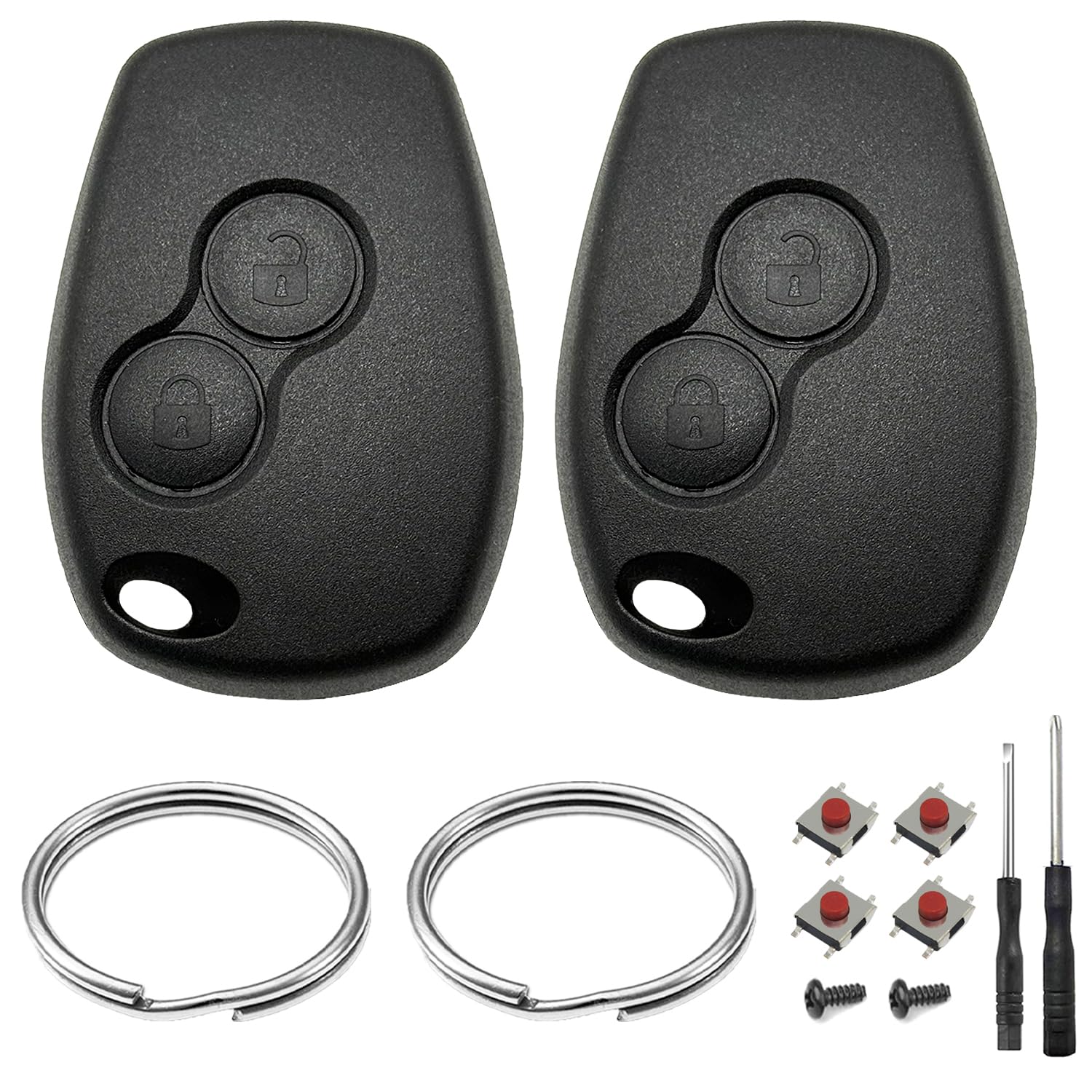 2 Stück Auto Schlüsselgehäuse 2 Tasten Kompatibel für R-enault Clio 3 Twingo 2 Master 3 Kangoo 2 Trafic Modus Dacia Autoschlüssel Fernbedienung Funkschlüssel Schlüssel Gehäuse Ersatzschlüssel Angebot bei HelloDeals