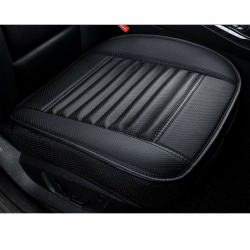 LUOLLOVE Autositzbezüg PU Leder Bambus-Kohle-atmungsaktiv kompatibel für 90% Modelle Vordersitz,1Stück (Schwarz 20.5 x 20.1 In) 1Stück Schwarz Angebot bei HelloDeals