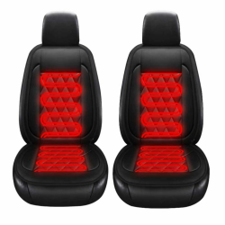 Kosinso 2 Stück Auto Sitz Auflage, Winter Autositz Auflage Mit Voller Rückenlehne Autositzbezüge Passend für Die Meisten Autos Zweisitzer (Schwarz) Angebot bei HelloDeals