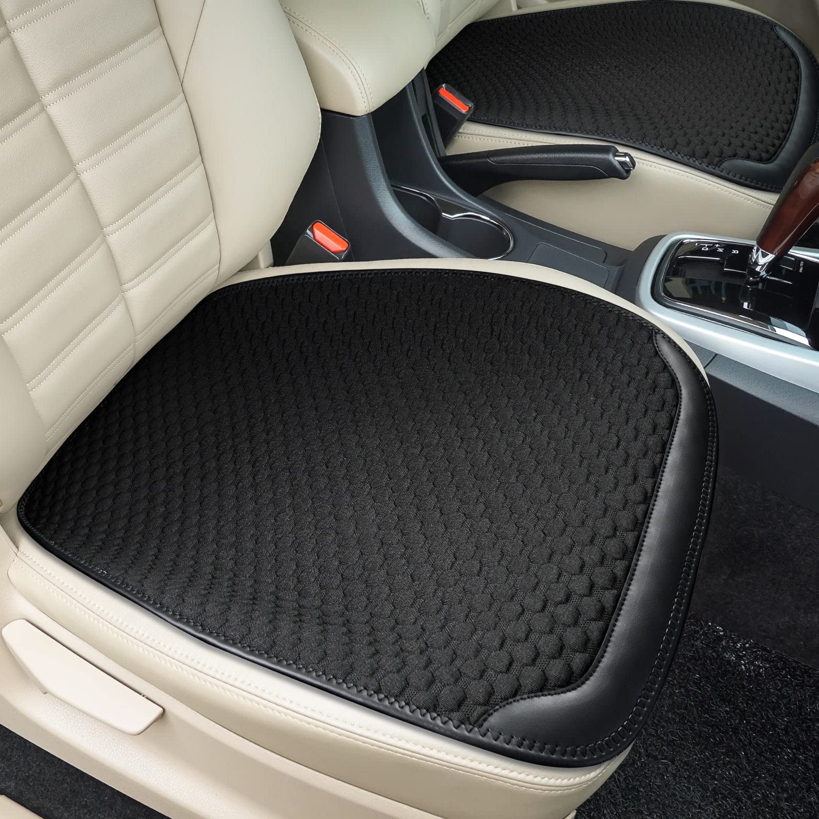 XCBYT Sitzauflage Auto Vordersitze 2 Stück, Atmungsaktiv Sitzkissen für Autositz, Anti Rutsch Autositzbezüge Universal, Weich Komfort Autositzkissen Angebot bei HelloDeals