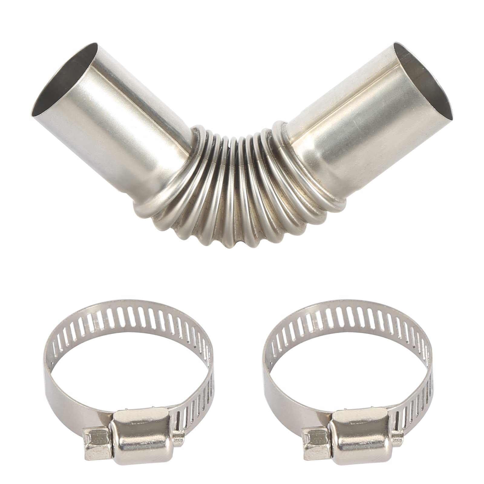 Edelstahl Abgasrohr Winkelverbinder 25MM Auspuffrohr GasEntlüftungsschlauch Edelstahl Standheizung Autoheizung Auspuffrohr mit Zwei Edelstahlklammern für Diesel Heizung (1 Stück) Angebot bei HelloDeals