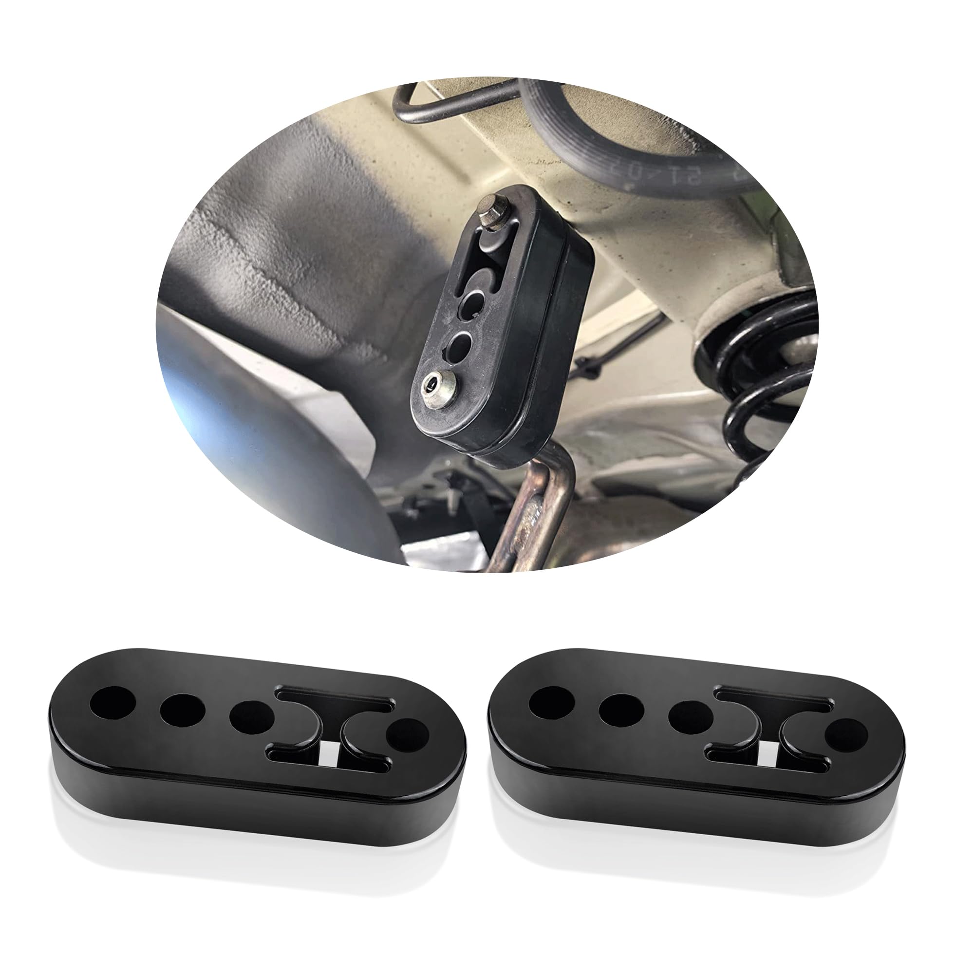 2PCS EPDM 4-Loch Auspuffgummi (Loch ID12mm),Verstellbarer Auspuffgummi Verstärkt zum Schutz der Auspuffanlage,Universal Auspuff Halter Isolator Car Gadgets Fit Auto LKW SUV (2PCS) Angebot bei HelloDeals