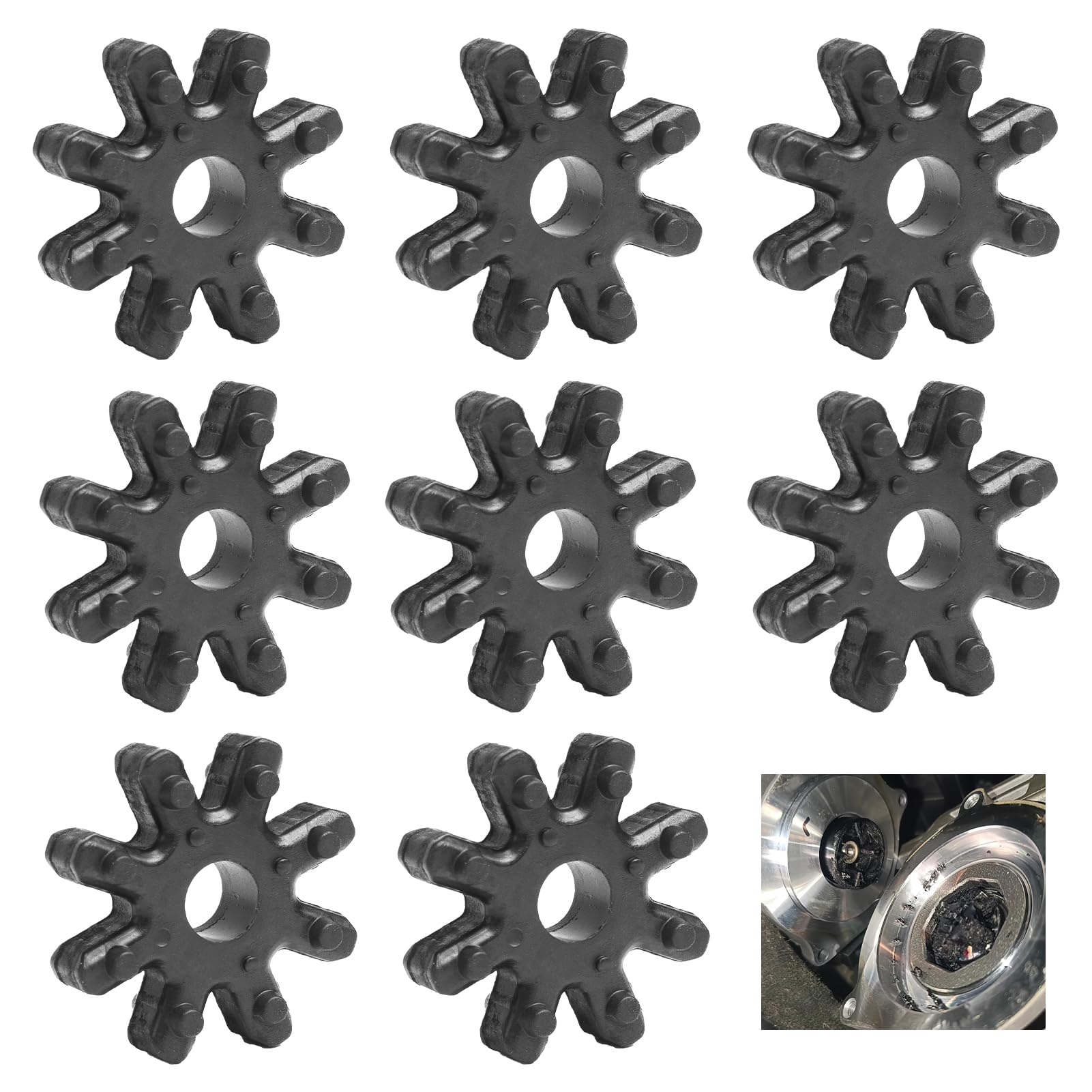 8 Stück Auto Lenksäulenkupplung, 563152K000FFFF Flexible Lenkkupplung aus Kunststoff, Reduzierung von Vibrationen und Geräuschen in Auto Lenksäule, Kupplung Ersatz Kompatibel mit Hyundai Kia Angebot bei HelloDeals