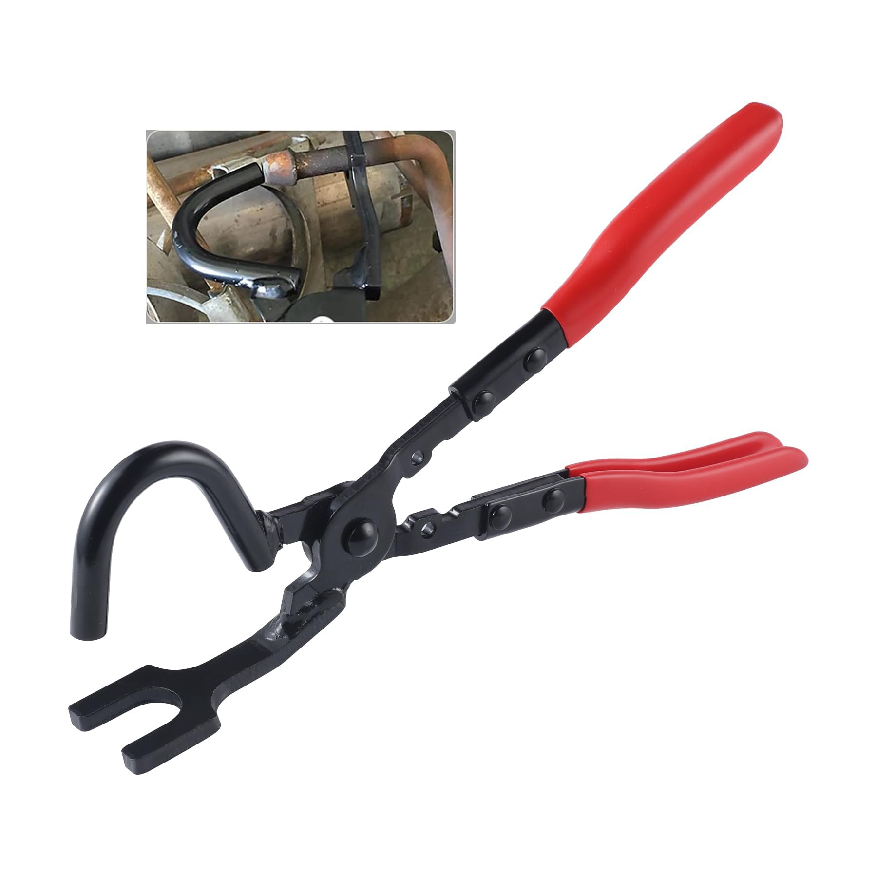 Waremax Auspuffgummi Zange, Werkzeug zum Entfernen des Auspuffaufhängers, Ausdrückzange für Auspuffgummis, Hülsenabzieher, Entfernen des Schalldämpferhakens, Allgemeines Zubehör für Autos Angebot bei HelloDeals