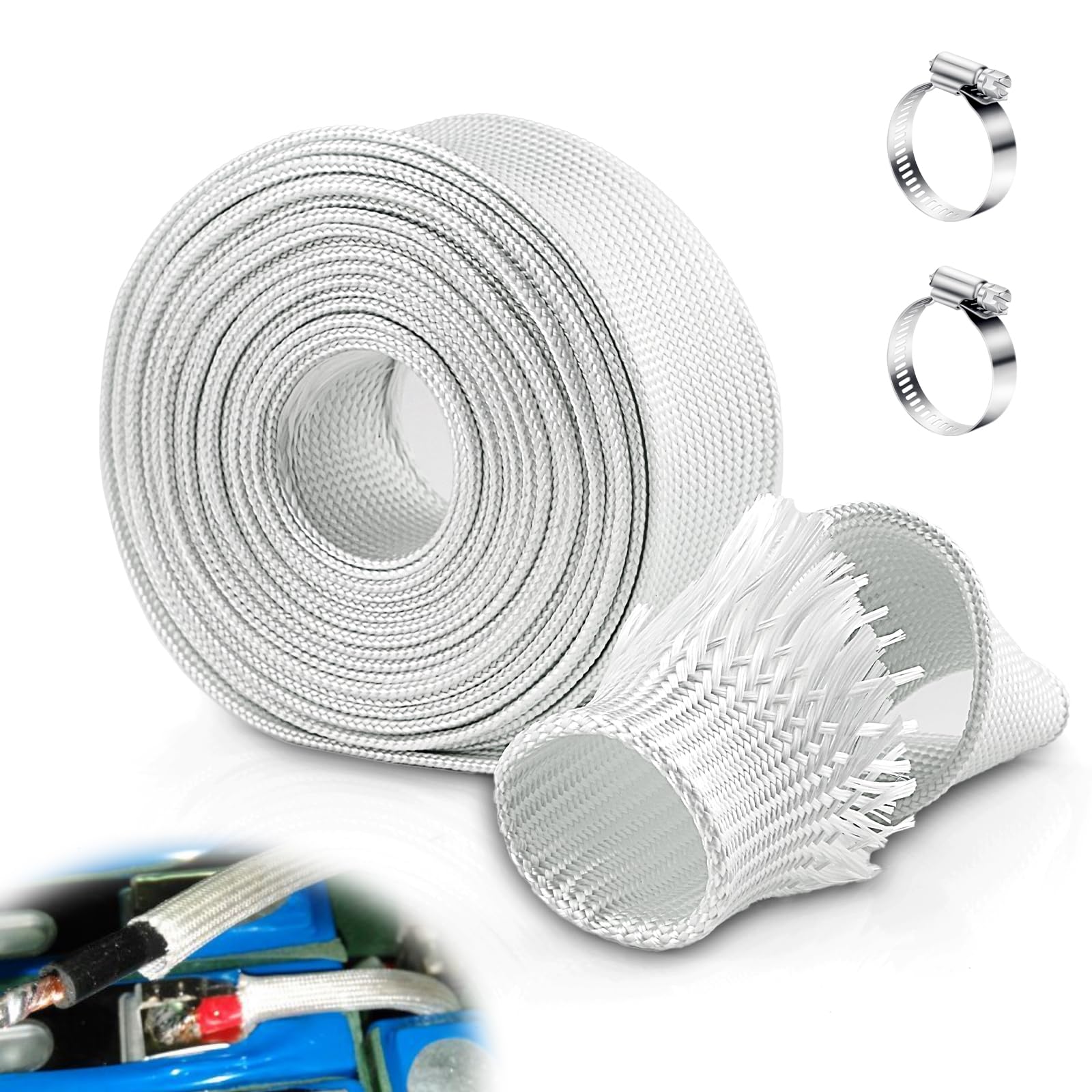 sturiz Abgasschlauch 25mm Abgasschlauch für Stromerzeuger 150CM Hitzebeständiger Standheizung Schlauch Abgasrohr Standheizung Isolierung Schlauch mit 2 Clips Hitzeschutzschlauch Hitzeschutz Auspuff 150CMx25mm Angebot bei HelloDeals