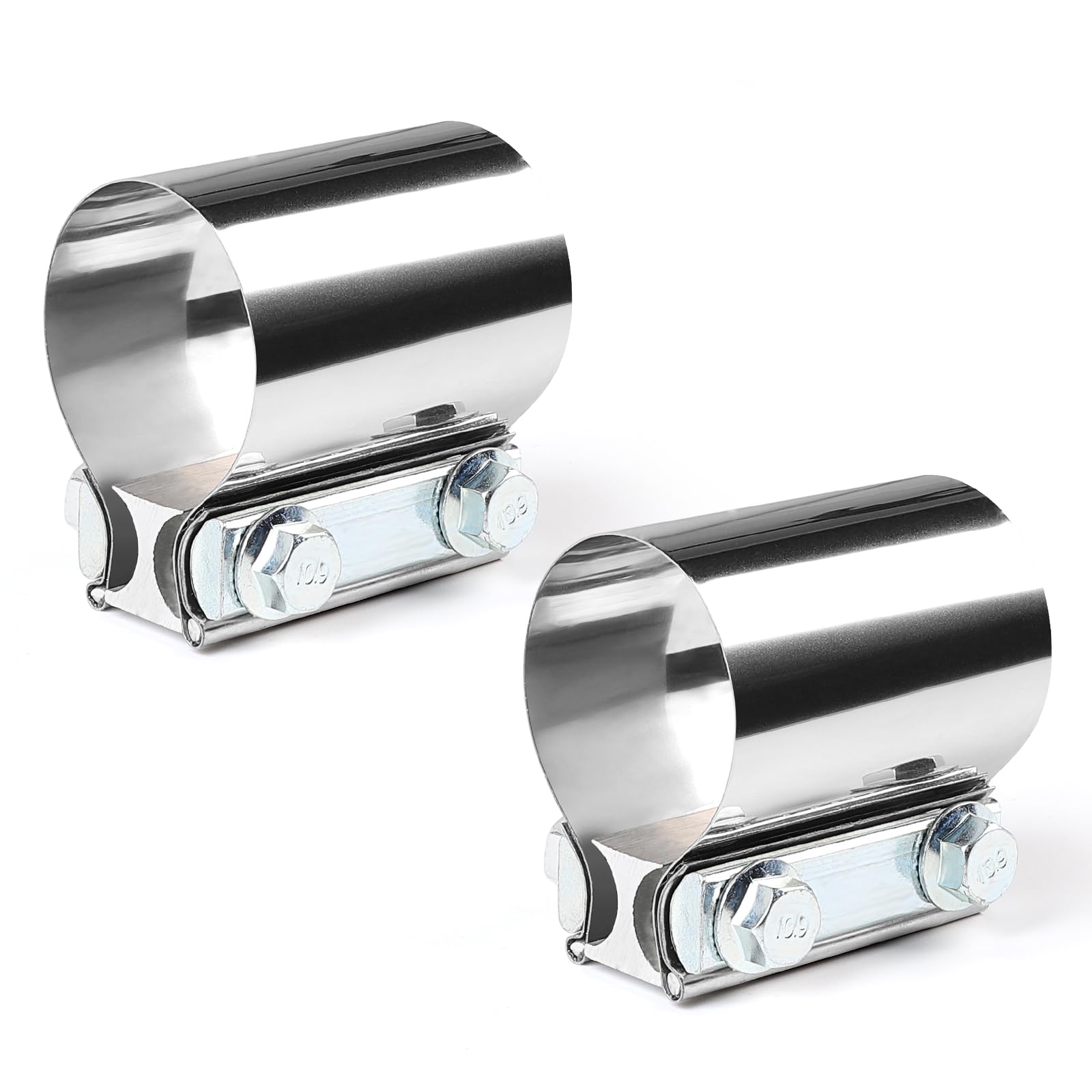 LALAGO Auspuffschelle, 2 Stück Edelstahl Rohrverbinder, Auspuff Schellen Klemmen mit Doppelschelle, Universal Korrosionsbeständig Auspuffrohrklemme für Auspuffrohr (Ø 45mm / L: 76,2mm) Angebot bei HelloDeals