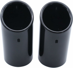 SHLPDFM 1 Paar Auspuffblenden 75mm Auspuffendrohr Edelstahl Endschalldämpfer Endrohr für A4 B8 Q5 (Schwarz) Angebot bei HelloDeals