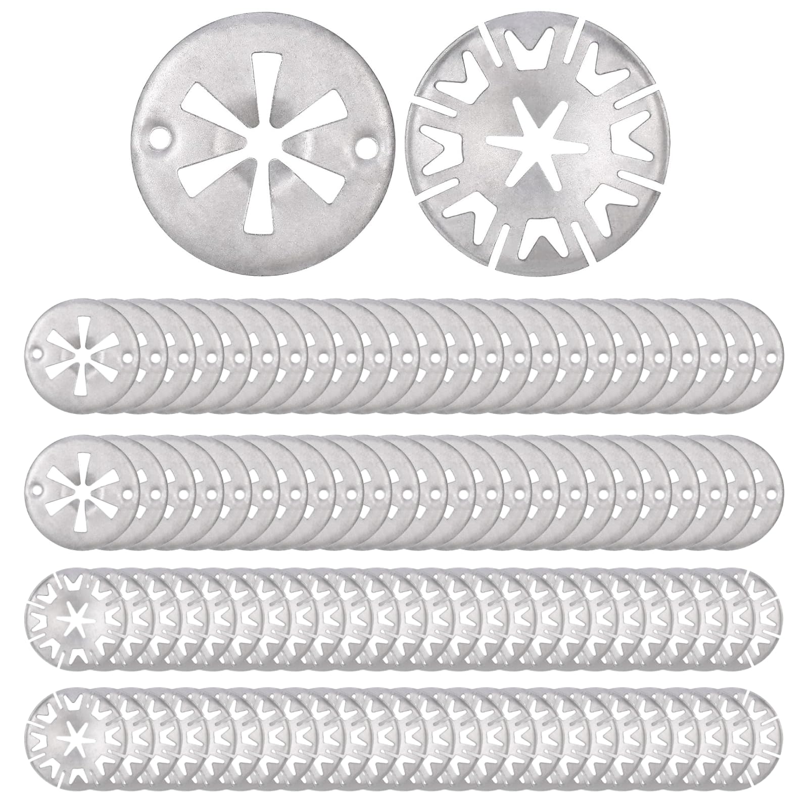 Zocipro 100 Stück Klemmscheiben Hitzeschutzblech, Metall Star lock Sicherungsscheiben, zur Befestigung von Clips und Hitzeschutzblech Reparatursatz unter der Haube für VW, Verschiedene Autos 100pcs Angebot bei HelloDeals