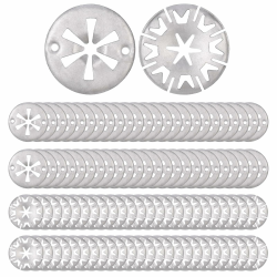 Zocipro 100 Stück Klemmscheiben Hitzeschutzblech, Metall Star lock Sicherungsscheiben, zur Befestigung von Clips und Hitzeschutzblech Reparatursatz unter der Haube für VW, Verschiedene Autos 100pcs Angebot bei HelloDeals
