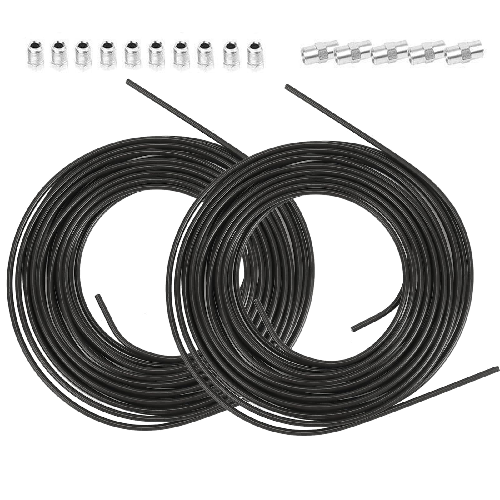 GEARMONSTER 2x 5m Bremsleitung Ø 4,75mm Stahl im Set + 10 Verschraubungen + 5 Verbinder M10 x 1 DIN 74 234 konform verkupfertes Stahl-Bremsrohr im Sortiment für Bördel F fuer Auto PKW Motorrad Angebot bei HelloDeals