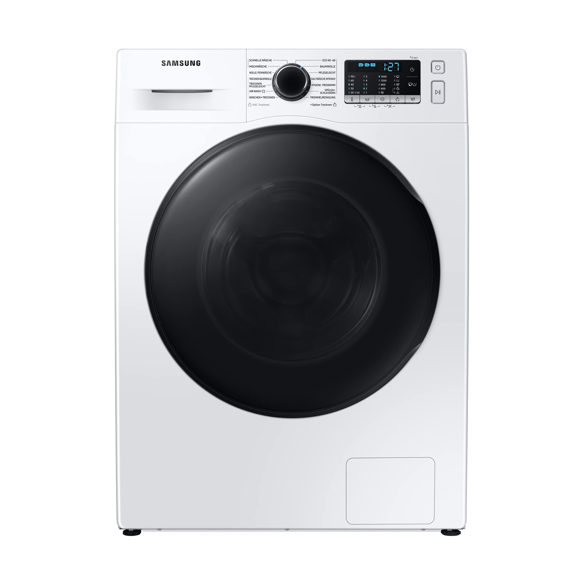 Samsung WD81TA049BE/EG Waschtrockner, 8/5 kg, 1400 U/min, Ecobubble, Air Wash, Hygiene-Dampfprogramm, Digital Inverter Motor, Weiß Angebot bei HelloDeals