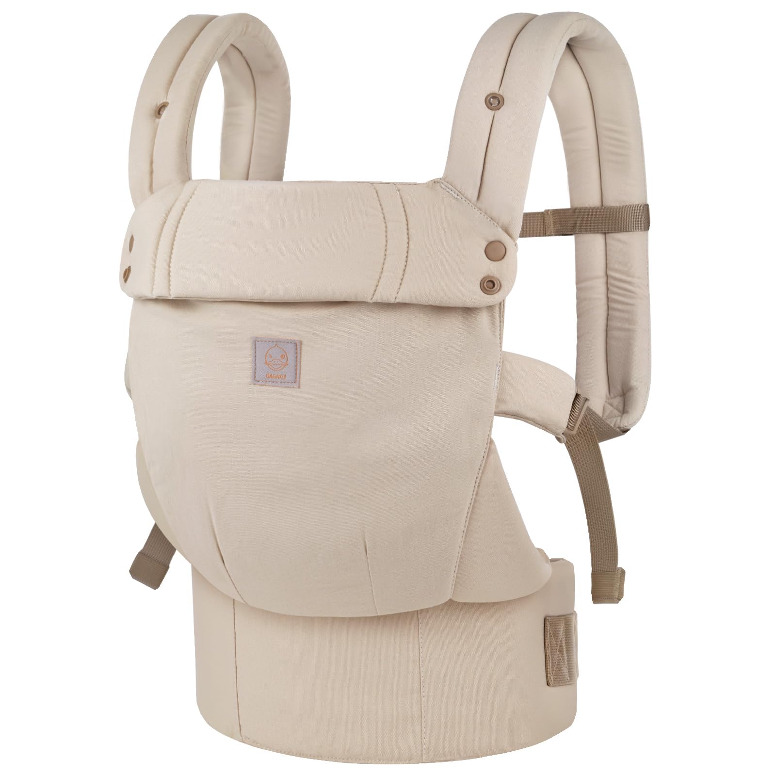 GAGAKU Babytrage für Babys Kleinkinder, Einfach zu Tragen Gesicht in Gesicht nach Vorne und Hinten Tragen, Ergonomisch Tragehilfe mit Nackenstütze, Geeignet für 3,2-15kg - Khaki Angebot bei HelloDeals