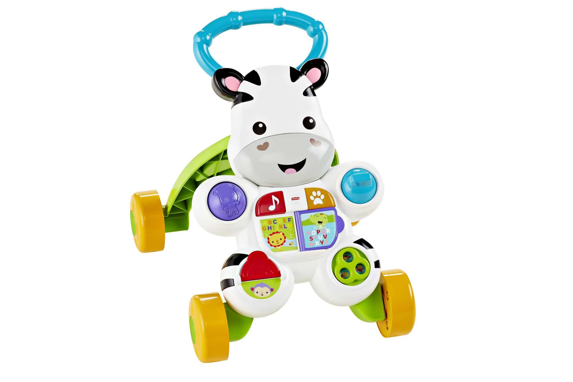 Fisher-Price Lern mit mir - Zebra Lauflernwagen, musikalisches Aktivitäts- und Gehspielzeug mit Lerninhalten, ab 6 Monaten, Deutsche Version, Reduzierte Verpackung, HBW56 Deutsh - Reduzierte Verpackung Angebot bei HelloDeals