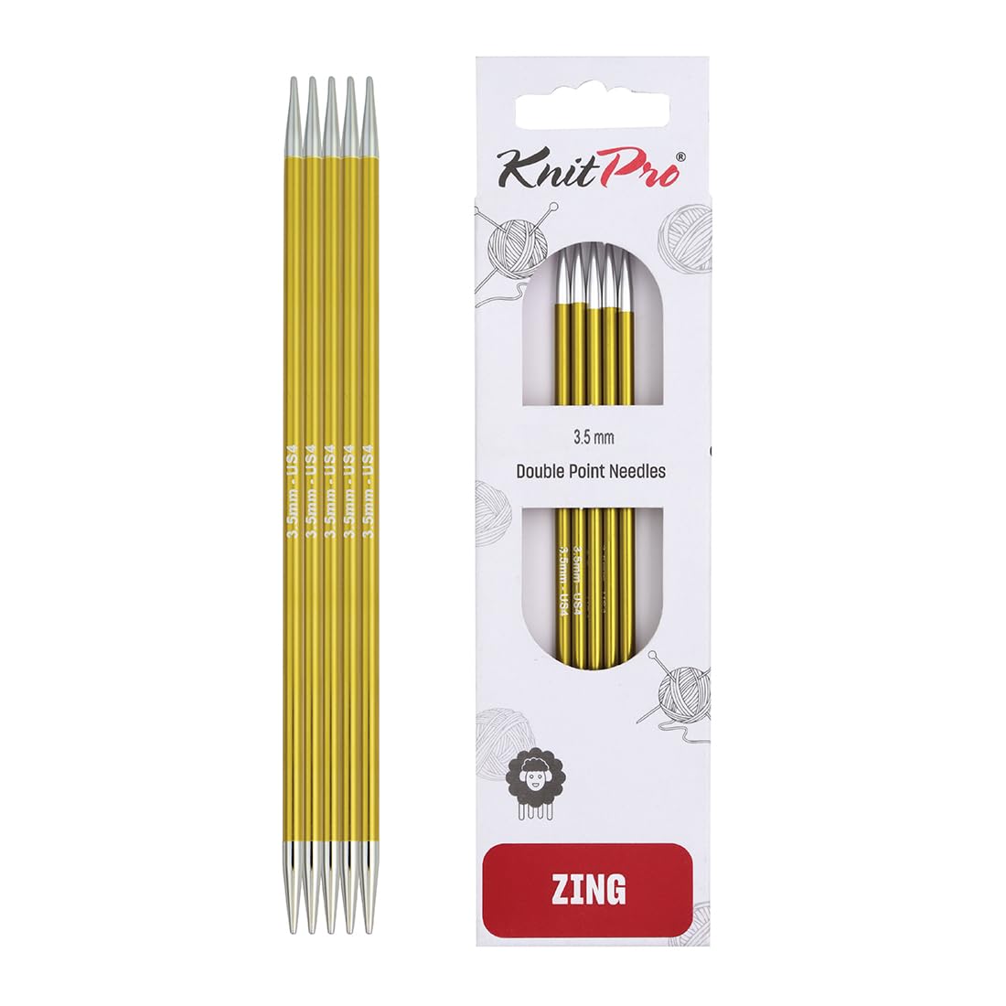 KnitPro Zing Nadelspiele 8" (20cm) | 3.5mm Angebot bei HelloDeals