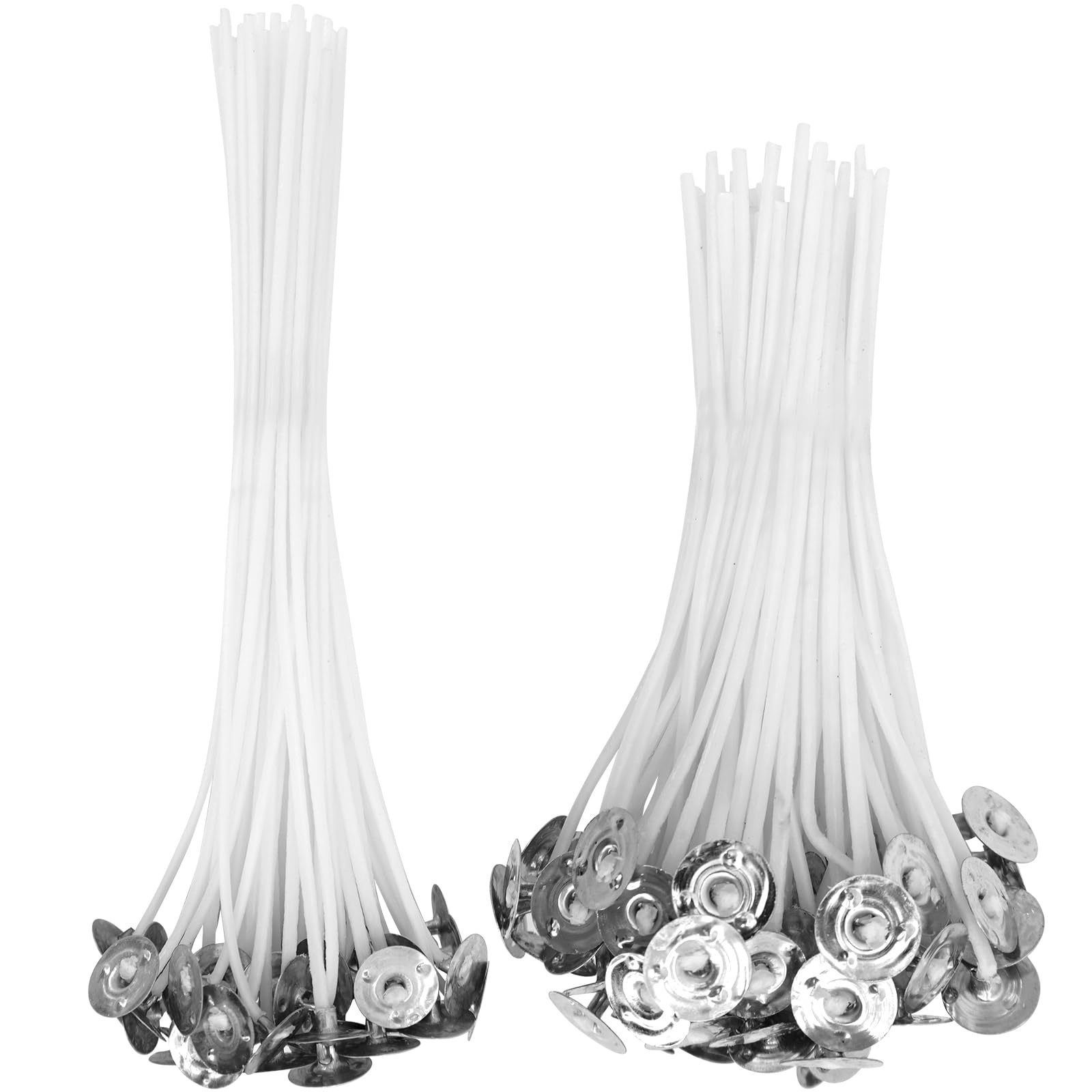 XINOUKJ 100 Kerzendochte in 2 Größen (10cm & 15cm) - Aus Natürlicher Bio-Baumwolle, Vorgewachsen Mit Sojawachs - Für Rauchfreie Kerzen Zum Selbermachen, DIY, Duftkerzen & Aromatherapie 10 CM + 15 CM (100 Stück) Angebot bei HelloDeals