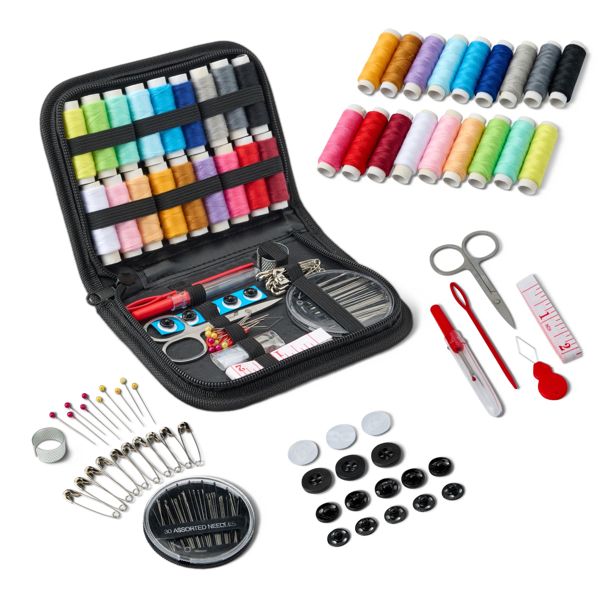 Amazon Basics Tragbares Reise-Nähset, Größe L, Schwarz Angebot bei HelloDeals