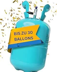 Brogaz Ballongas [für 30 Luftballons]– Helium Balloon Gas für bis zu [30 Luftballons] – Ballongas - Helium Gasflasche klein inkl. STAHLMANN ® Informationsblatt Angebot bei HelloDeals