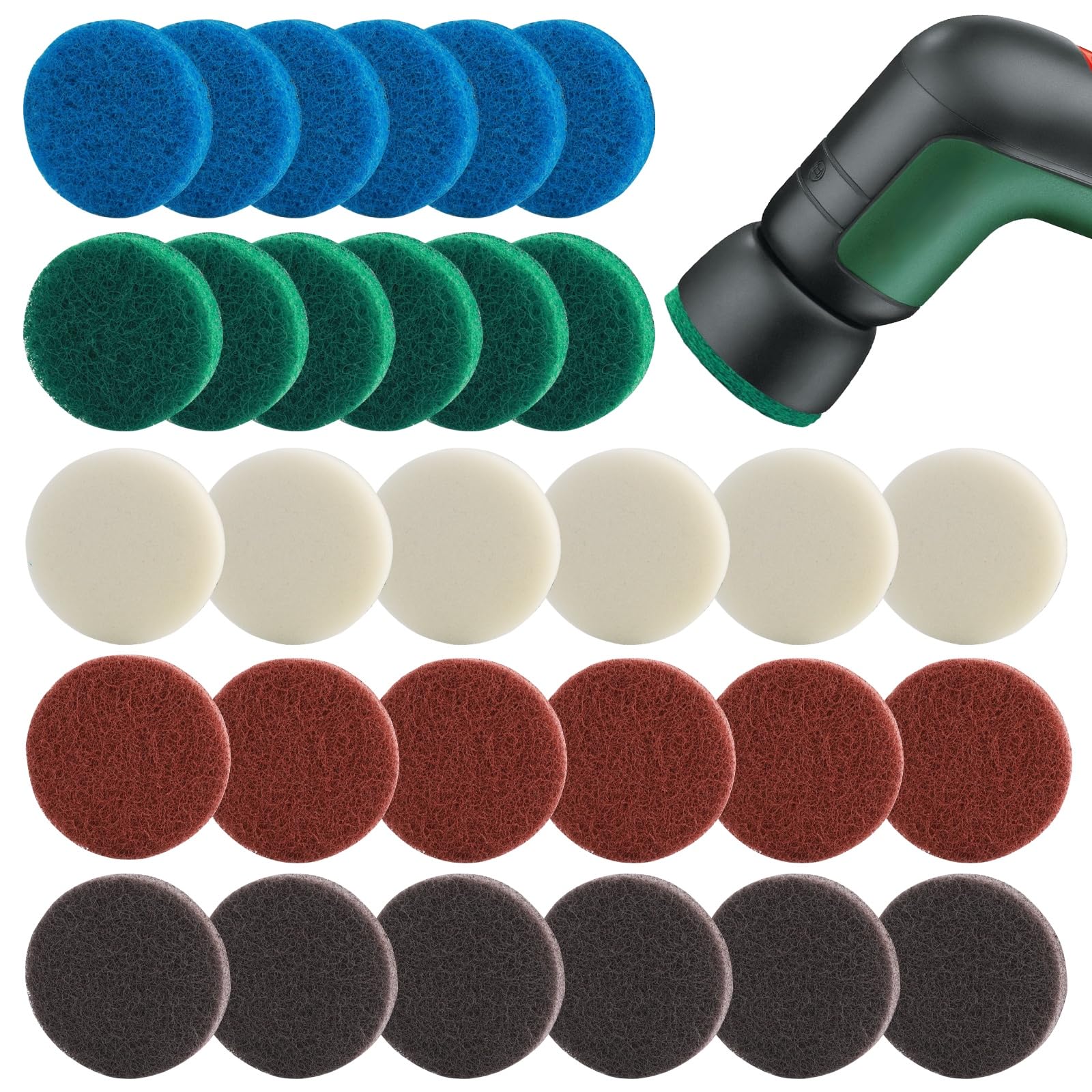Aufsatz für Bosch Universal Brush 30 Stück Akku Reinigungsbürste Pad für Bosch mit 5 Modell Küchenpad Schaumstoffpad Mikrofaserpad Hochleistungspad zum Bosch Home/Garden 6033 Reinigungsbürste Angebot bei HelloDeals