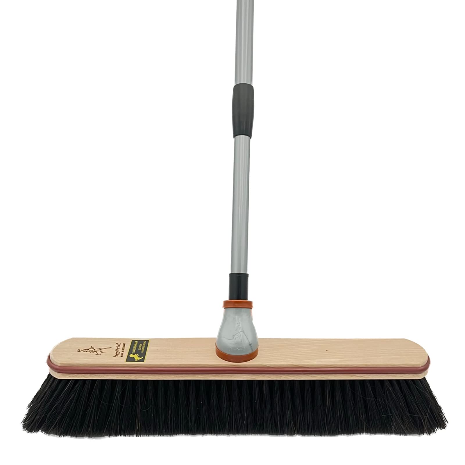 Peggy Perfect Stubenbesen Zimmer- Laminat- Parkett- Besen mit Rosshaar Besatz und Teleskopstiel, Beige, 44,5cm x 6,5cm x 7,5cm, 4031 Angebot bei HelloDeals