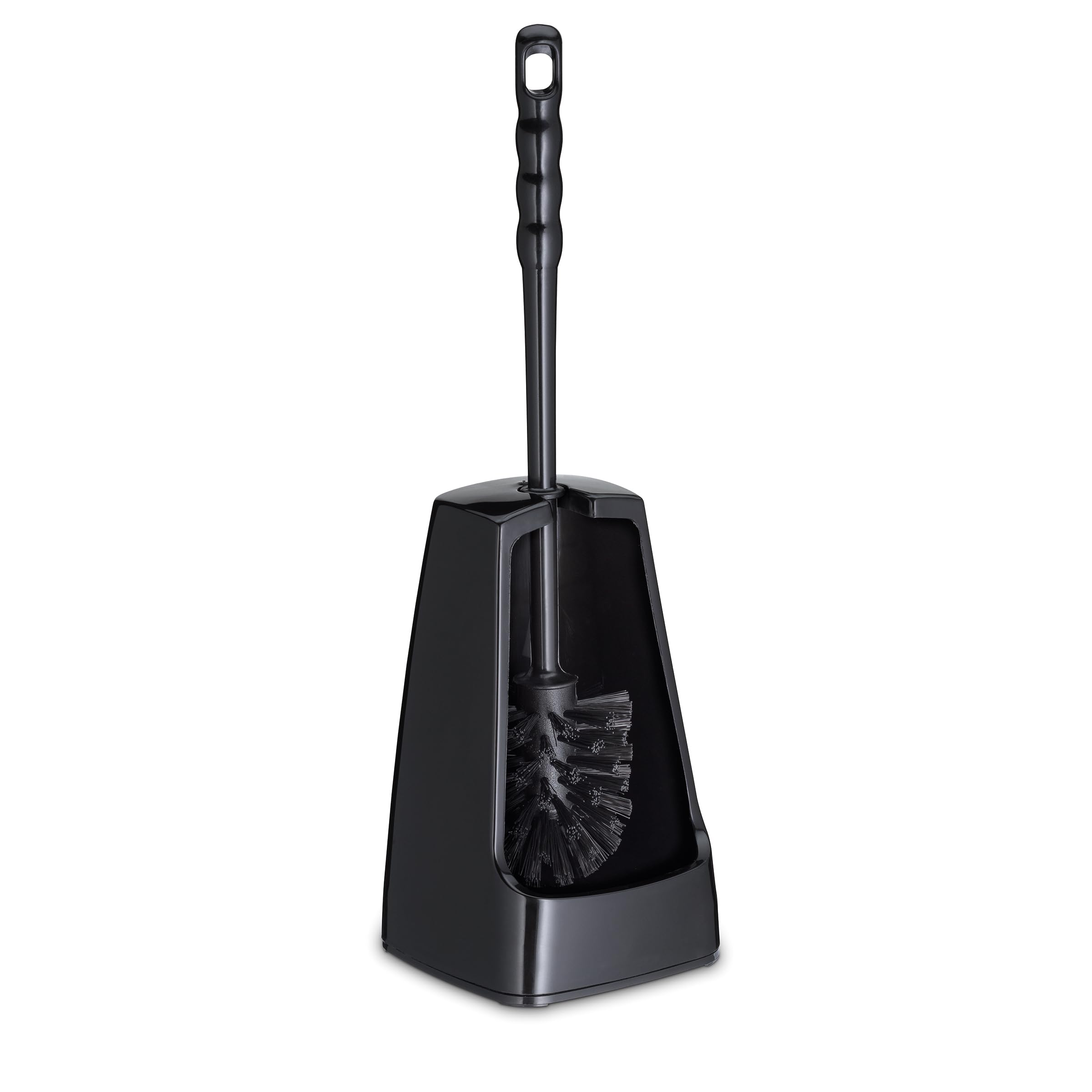 kela Klobürste mit Behälter halbseitig geöffnet, 38 cm, Toilettenbürste, WC Bürstengarnitur Levin, schwarz Angebot bei HelloDeals