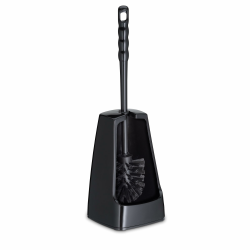 kela Klobürste mit Behälter halbseitig geöffnet, 38 cm, Toilettenbürste, WC Bürstengarnitur Levin, schwarz Angebot bei HelloDeals