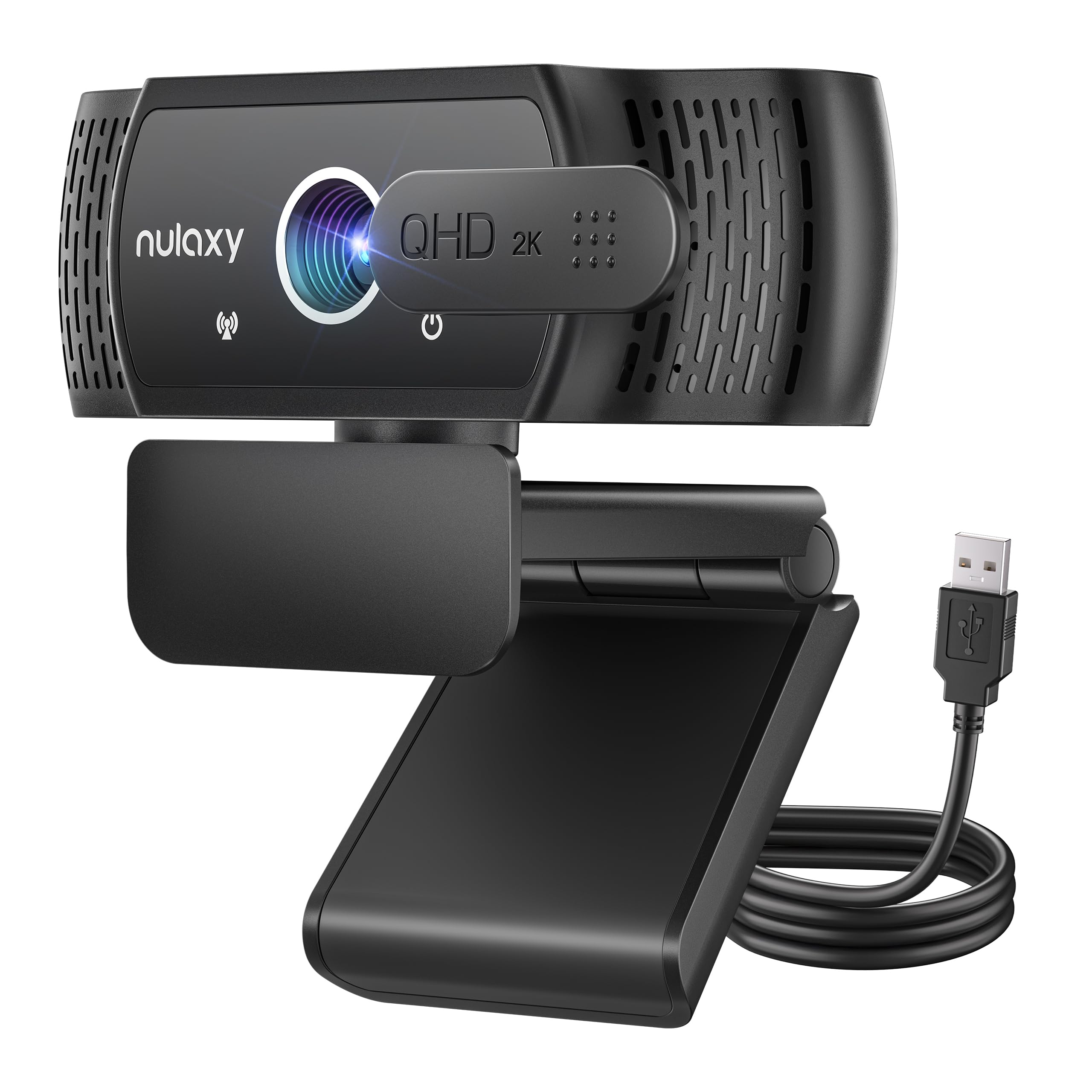 Nulaxy QHD 2K Webcam mit Automatische Lichtkorrektur, PC Camera mit 2 Rauschunterdrückungs Mikrofonen, 1,5M USB Plug & Play, 92° Ultra-Weitwinkelobjektiv mit Abdeckung, für Videoanrufe, Konferenzen B-2K Angebot bei HelloDeals
