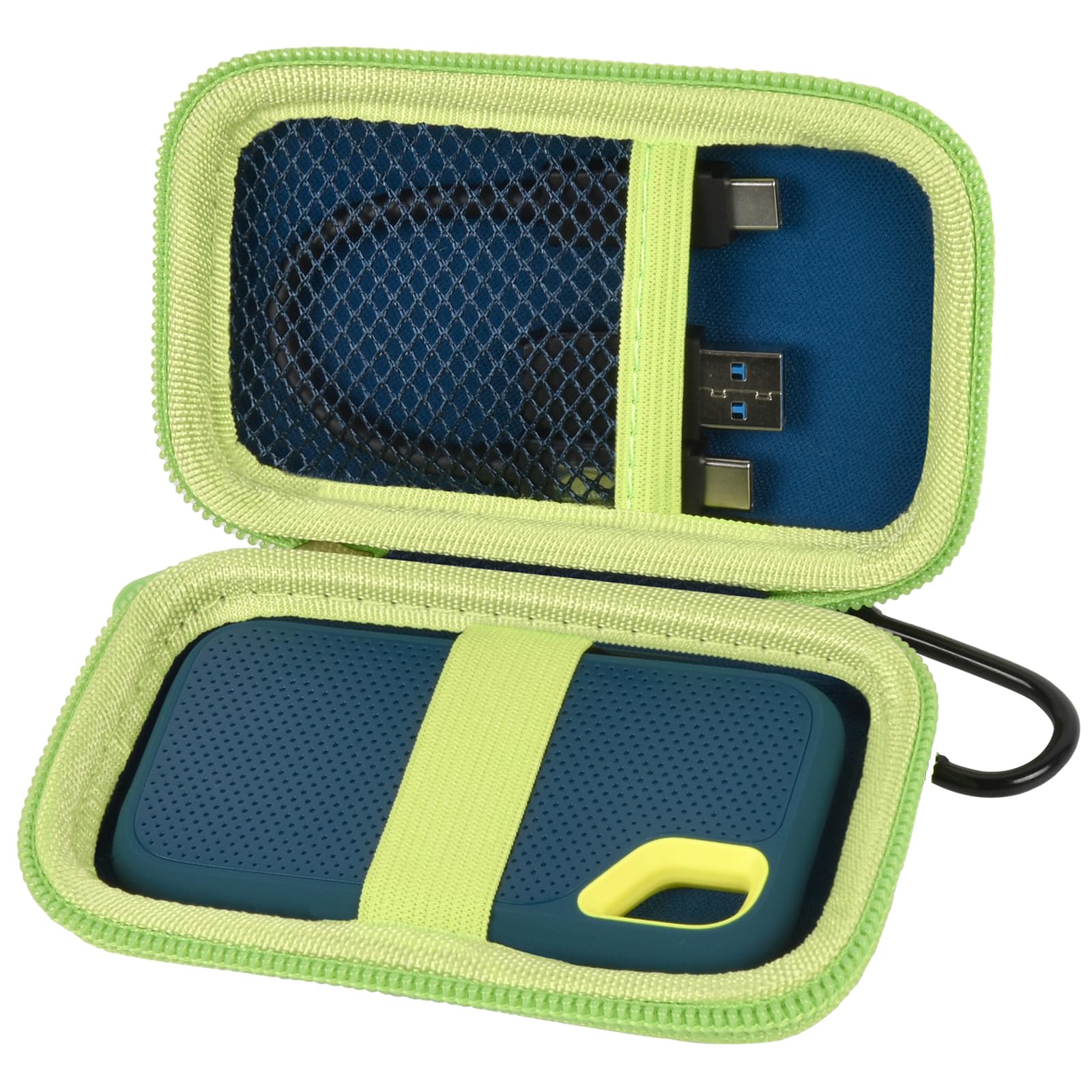 Tasche für SanDisk 1TB 2TB 500GB Extreme Portable SSD, passend für SanDisk PRO Externe Solid State Drive, Festplattenspeicherhalter für SDSSDE61/SDSSDE60/SDSSDE81 (nur Box) Green Angebot bei HelloDeals