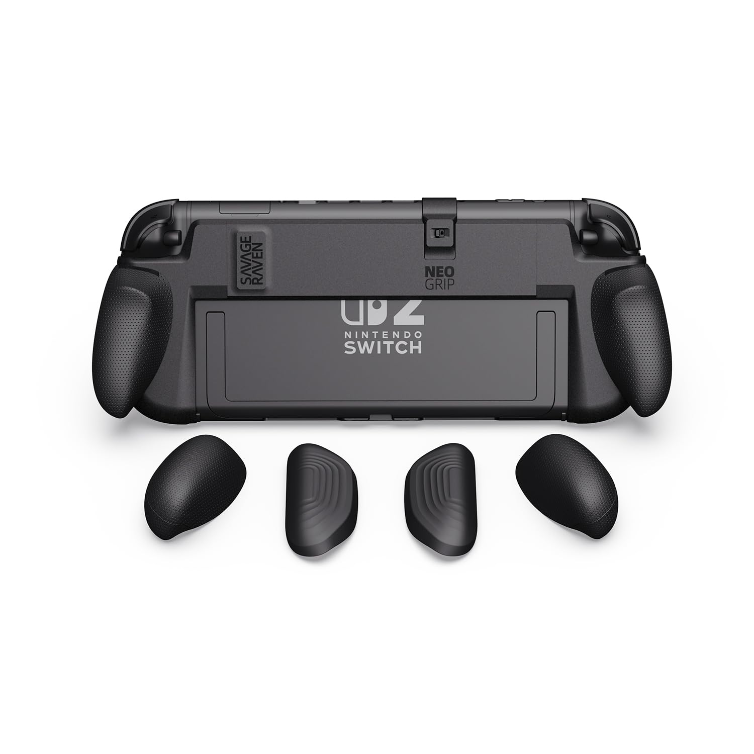Savage Raven by Skull & Co. NeoGrip for Nintendo Switch 2: An Ergonomic Grip Hard Shell Handheld Case with Replaceable Grips [to fit All Hands Sizes] [No Carrying Case]- Black Angebot bei HelloDeals