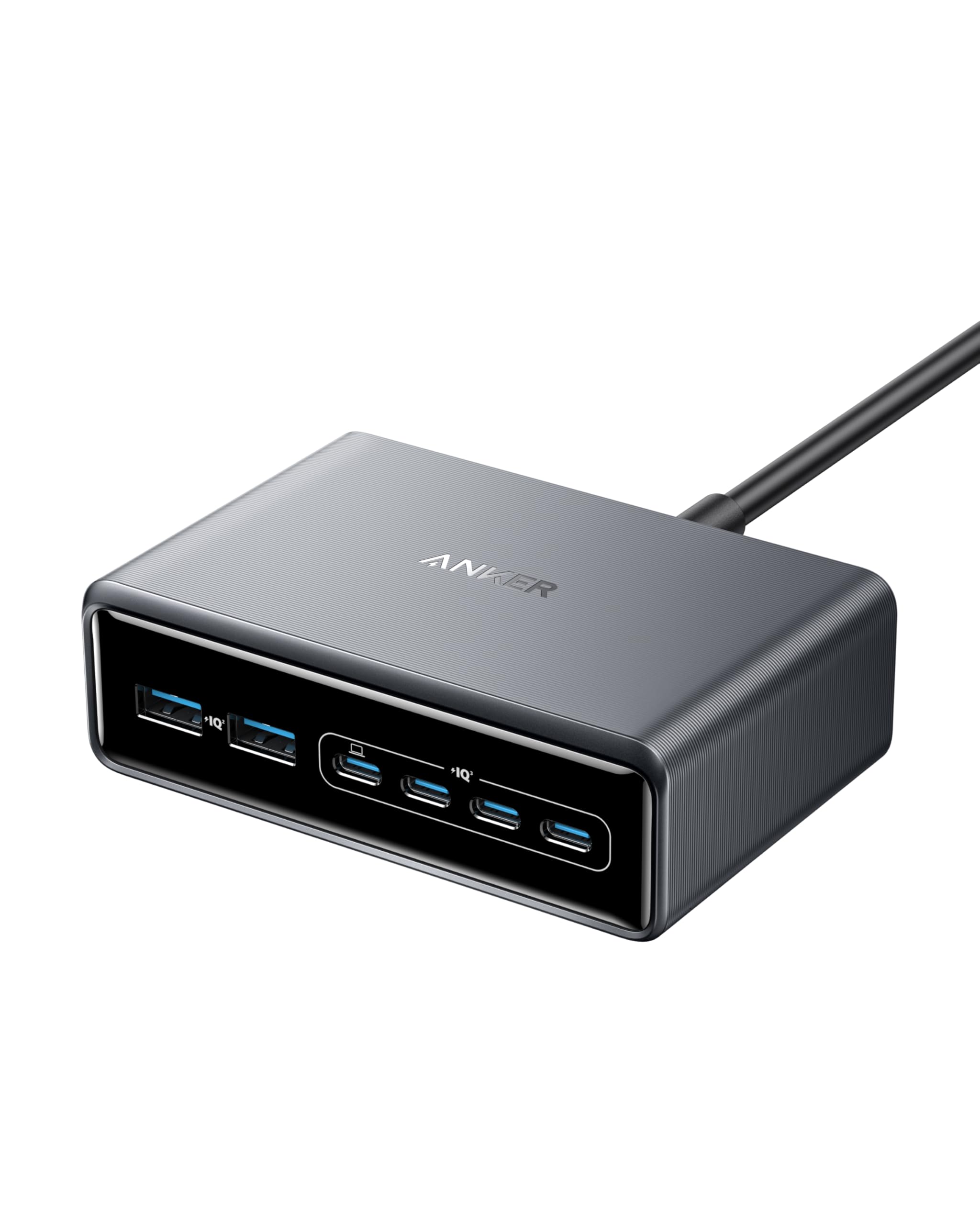 Anker Prime Ladegerät, 200W 6 Anschlüsse GaN Ladestation, USB-C PD Desktop Ladegerät mit Schnell-Laden, kompatibel mit iPhone 17/16/15 Series, Samsung, MacBook, Dell und mehr Angebot bei HelloDeals